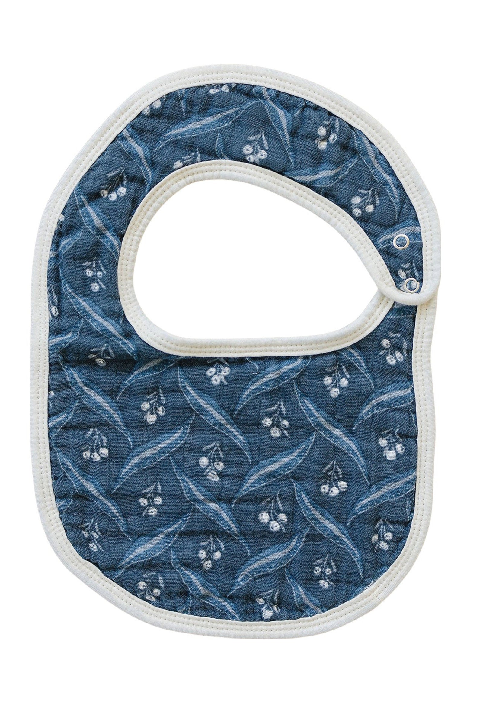 Navy Berry Classic Muslin Bib, 100% Cotton, Baby Essentials