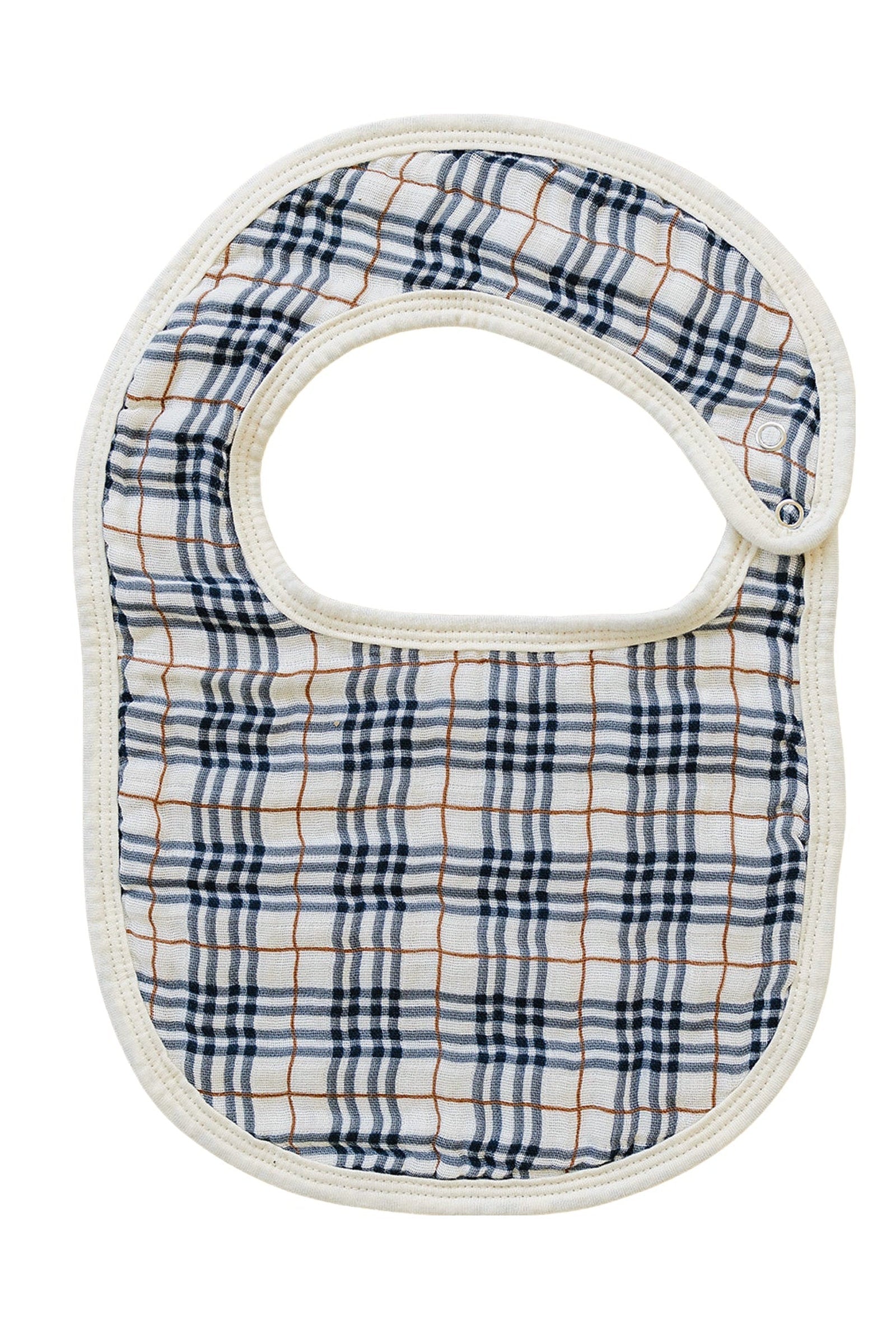 Vintage Plaid Classic Muslin Bib, 100% Cotton, Baby Essentials