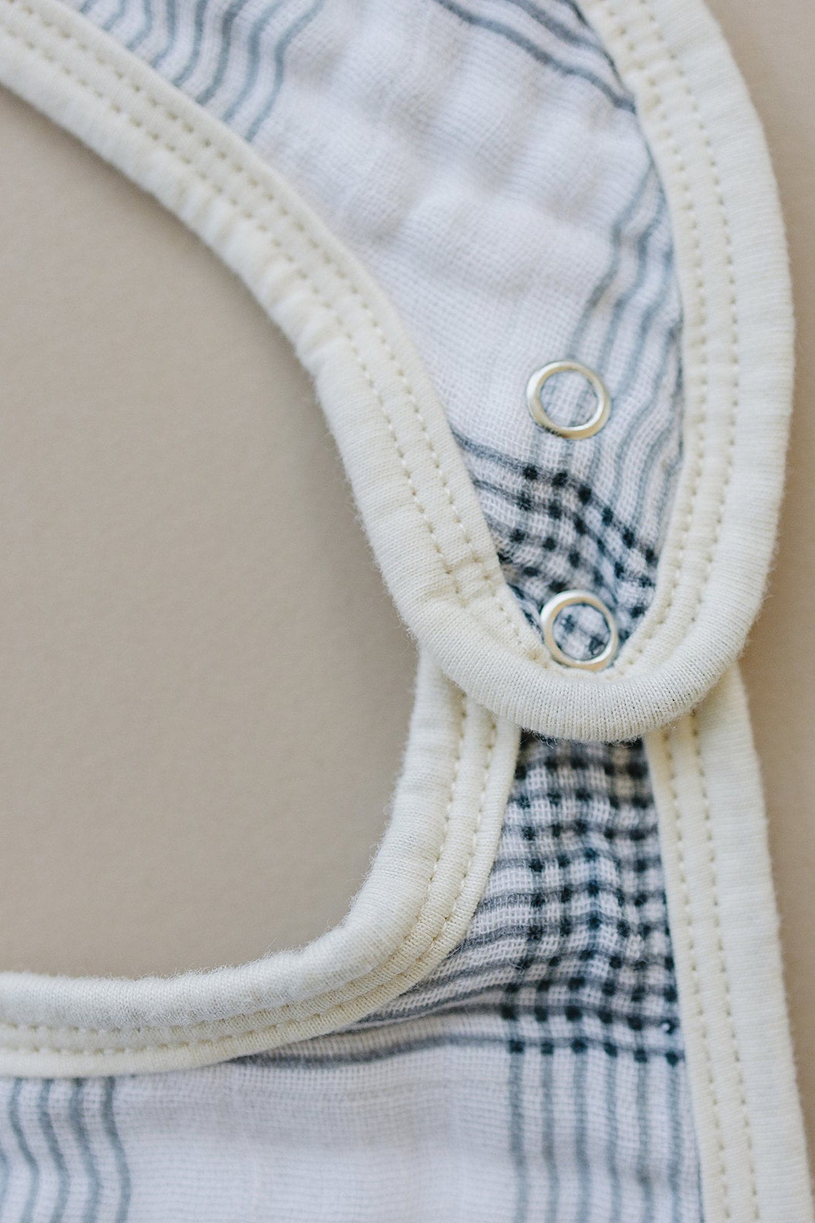 Coastal Plaid Classic Muslin Bib, 100% Cotton, Baby Essentials