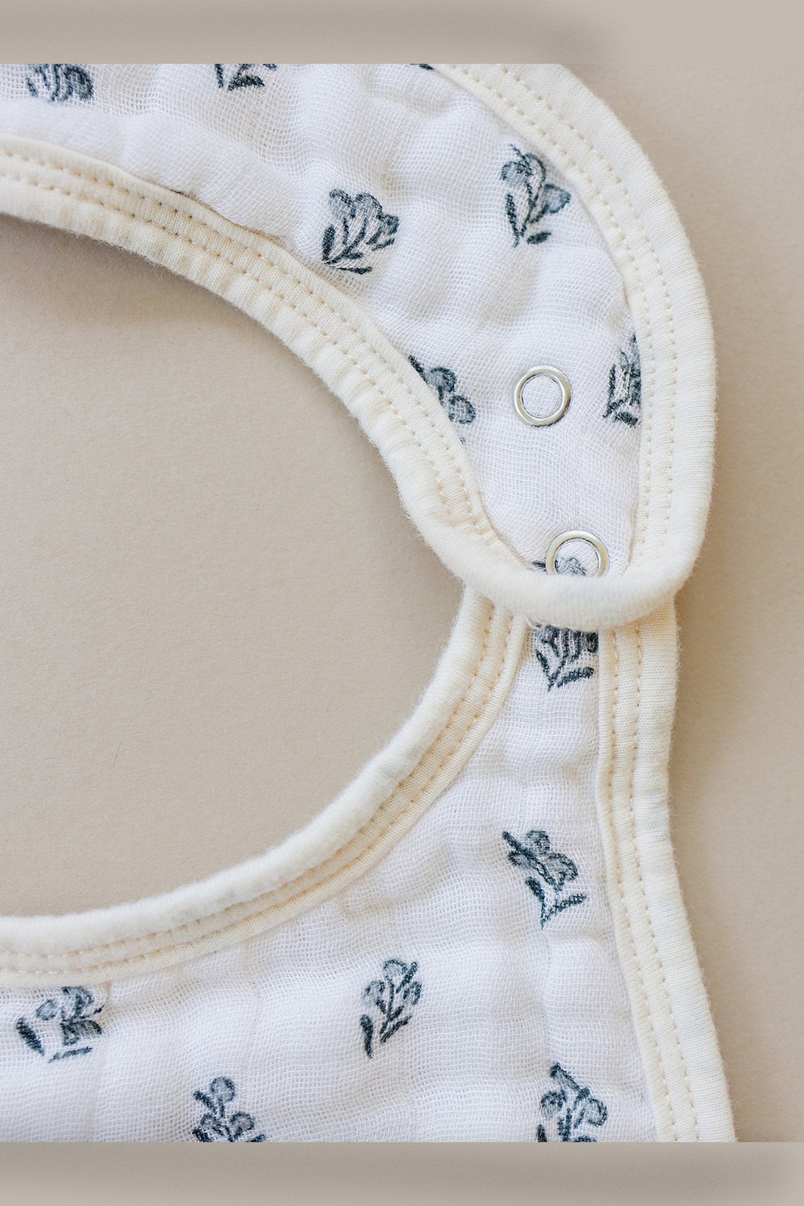 Cream Berry Classic Muslin Bib, 100% Cotton, Baby Essentials