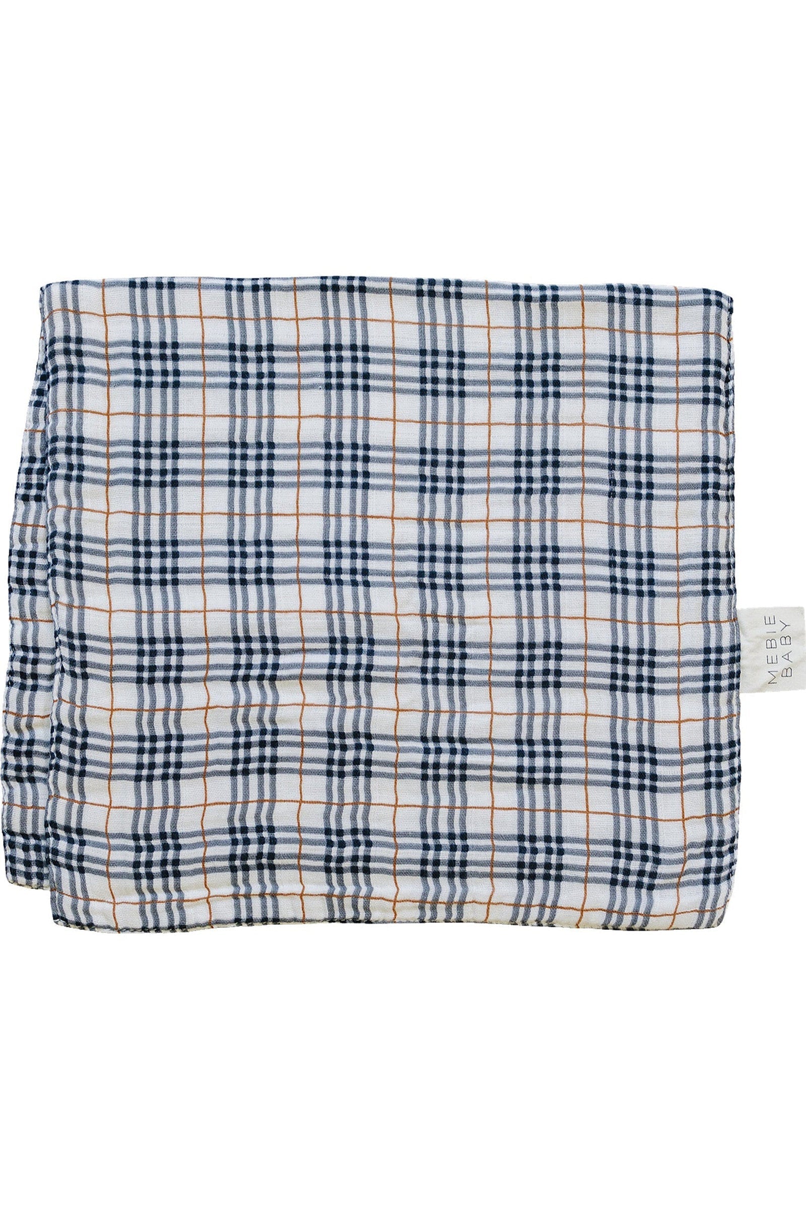 Vintage Plaid Muslin Burp Cloth, 100% Cotton, Baby Essentials