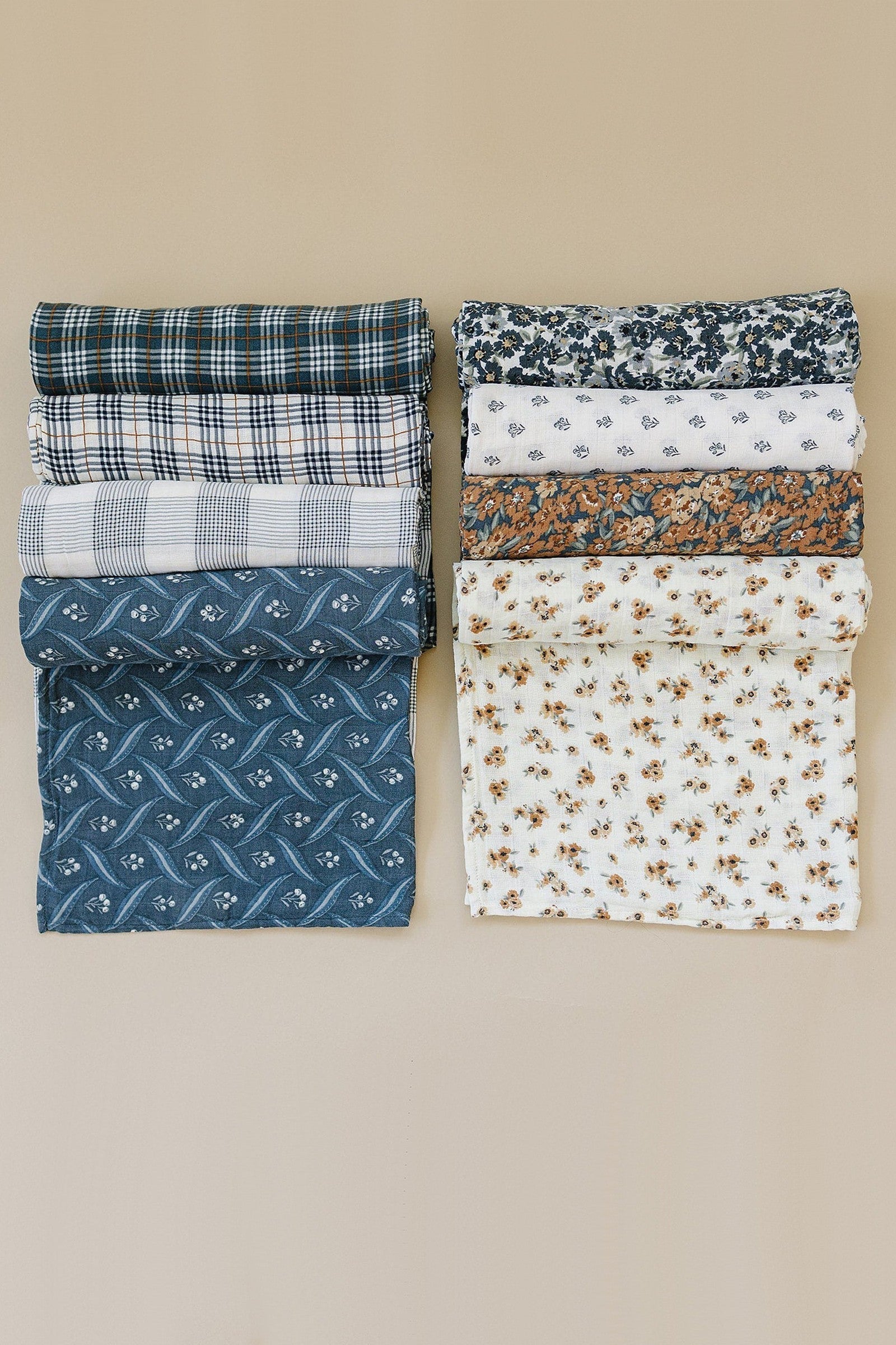 Navy Berry Muslin Swaddle Blanket, 100% Cotton, Baby Essentials