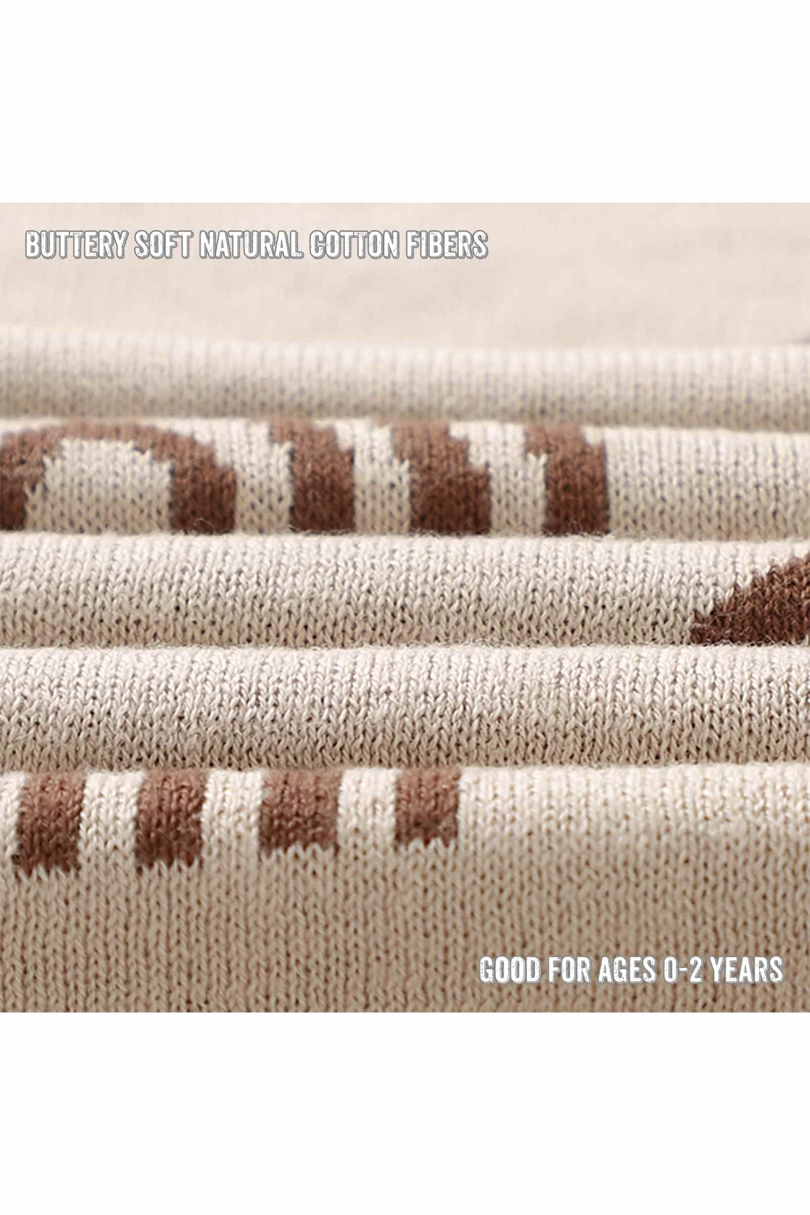 Rainbow Knit Luxury Swaddle Blanket, 100% OEKO Tex Pima Cotton