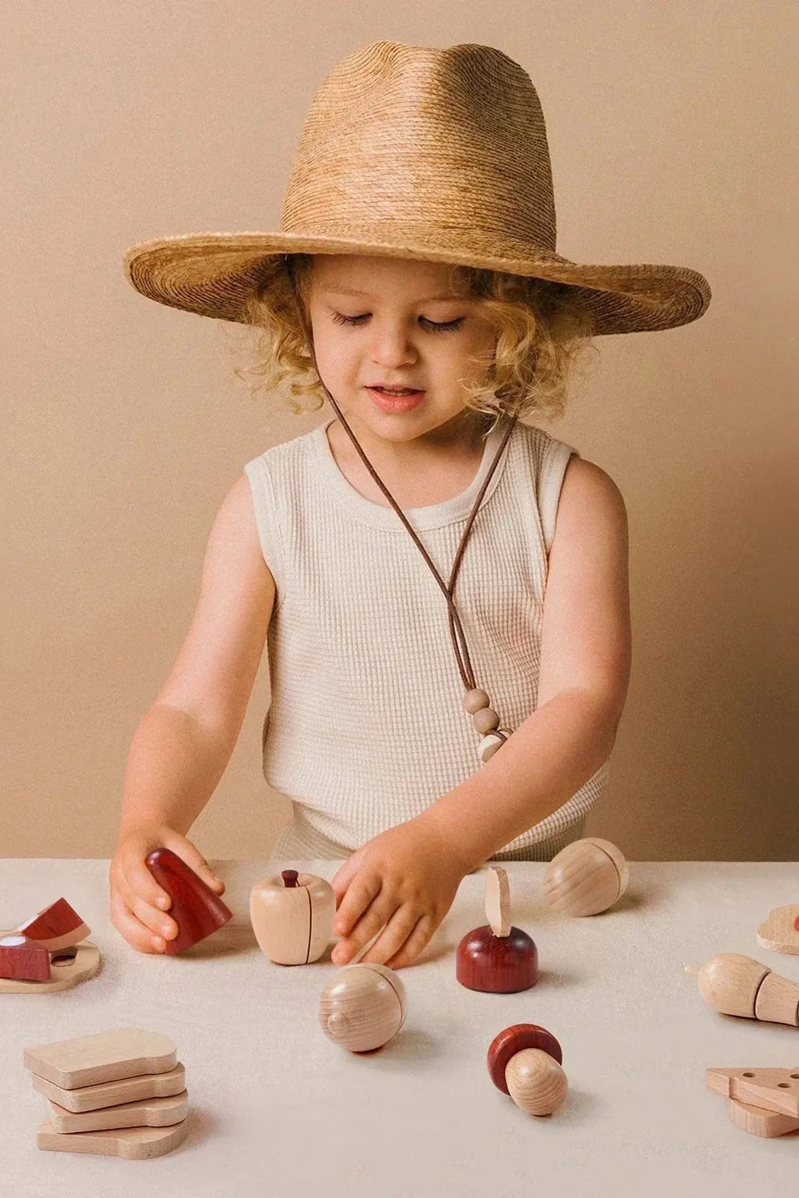 Wooden Cut & Play Food Set for Kids Kitchen Play