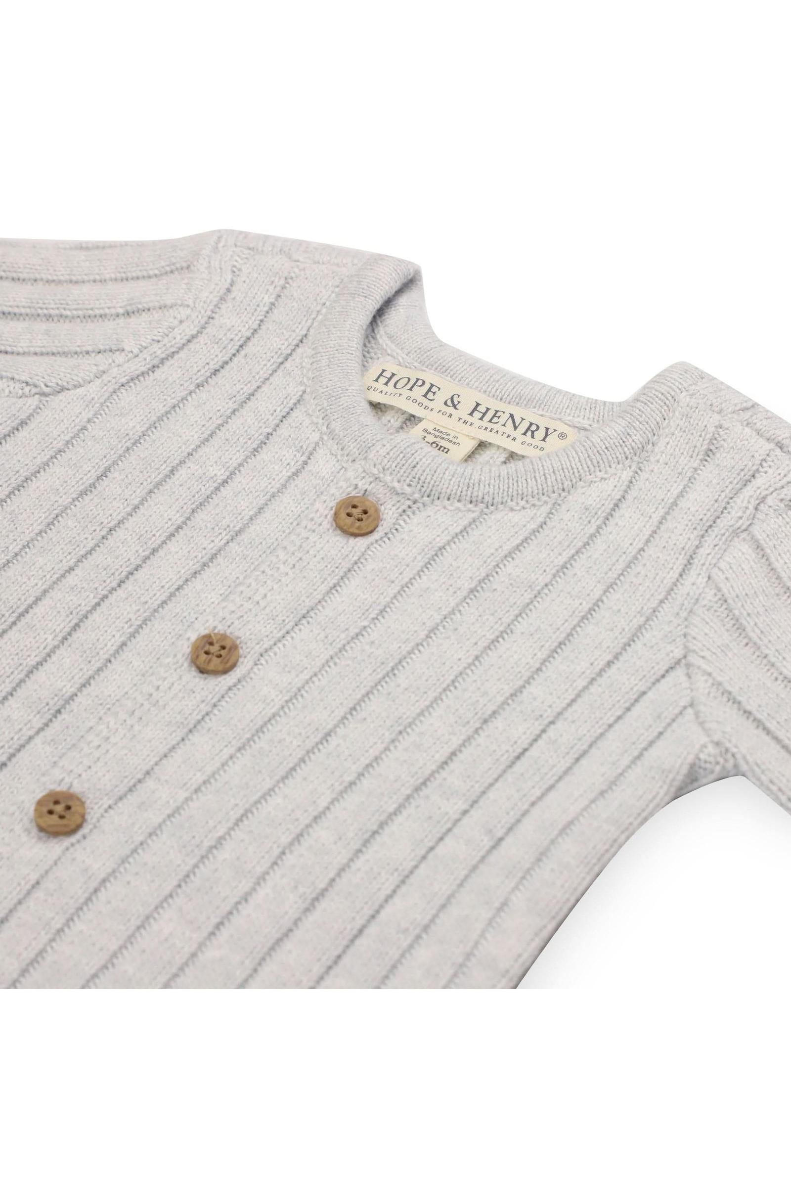 Organic Cotton Shortie Romper & Jacquard Blanket Gift Set, Lite Grey, Newborn