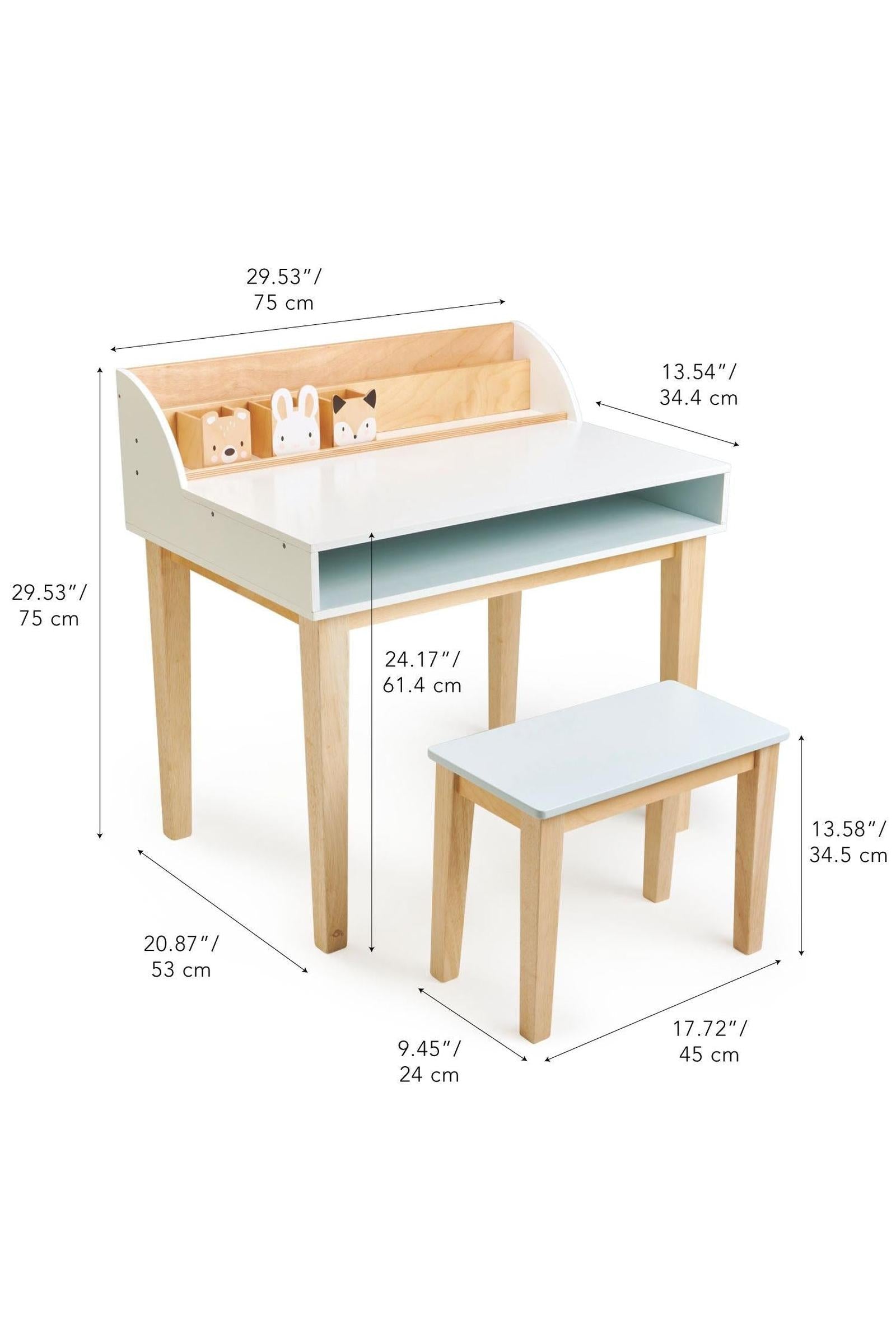 Tender Leaf Forest Animals Desk and Chair, Toddler Furniture, Sustainably Built