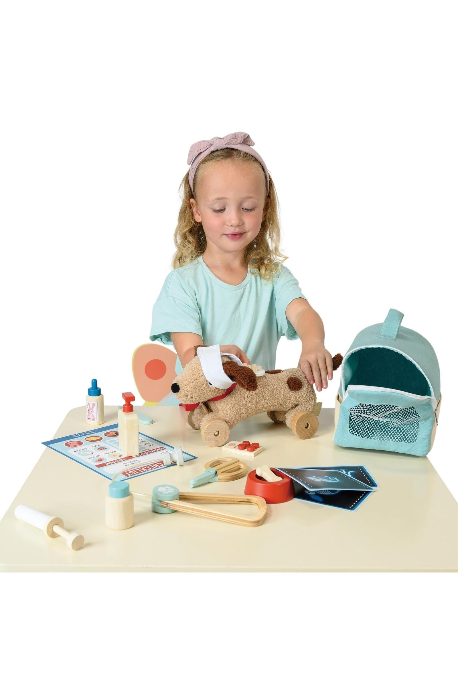 Animal Rescue Vet Case, Wooden Pretend Play Veterinary Set
