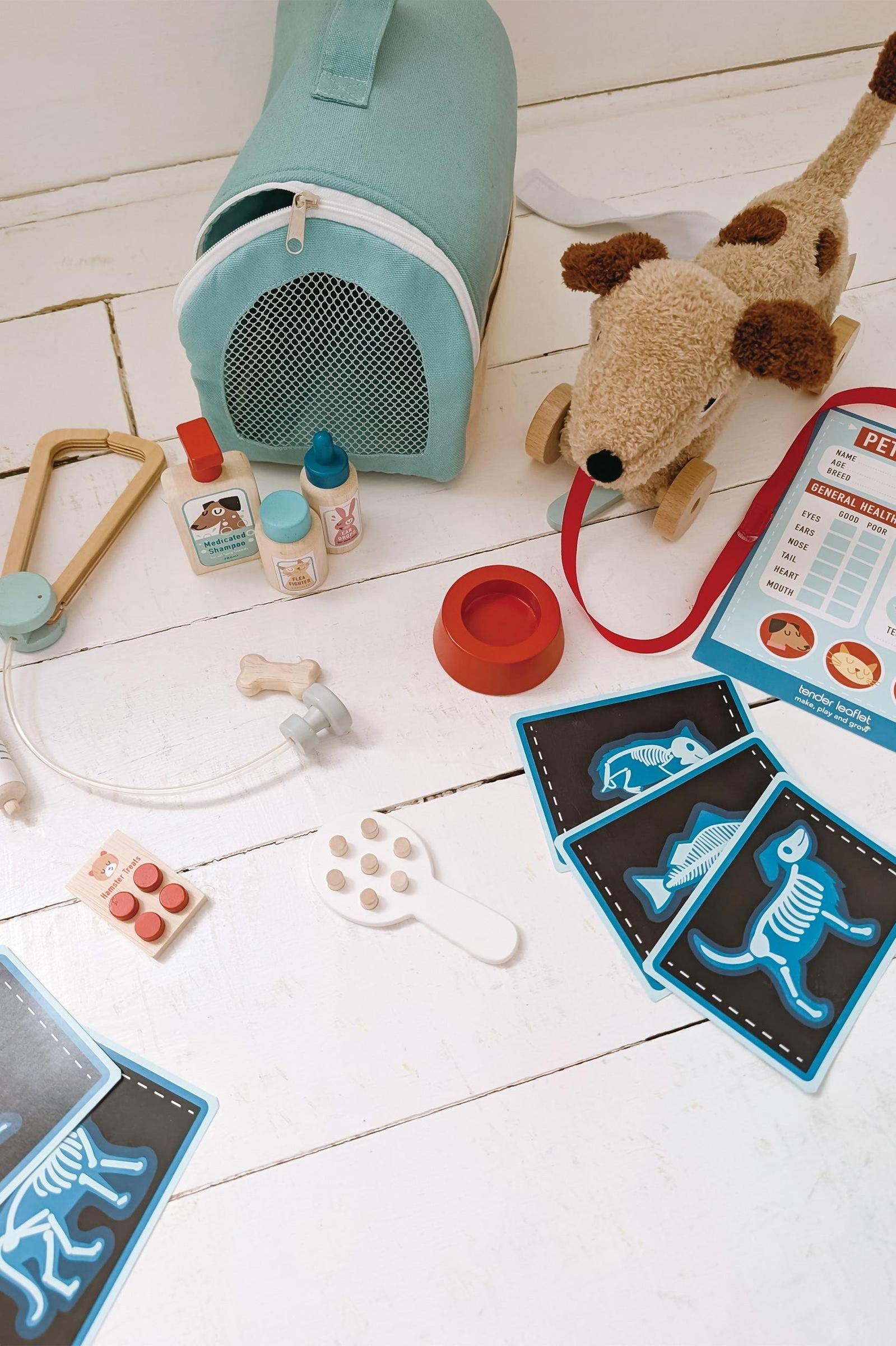 Animal Rescue Vet Case, Wooden Pretend Play Veterinary Set