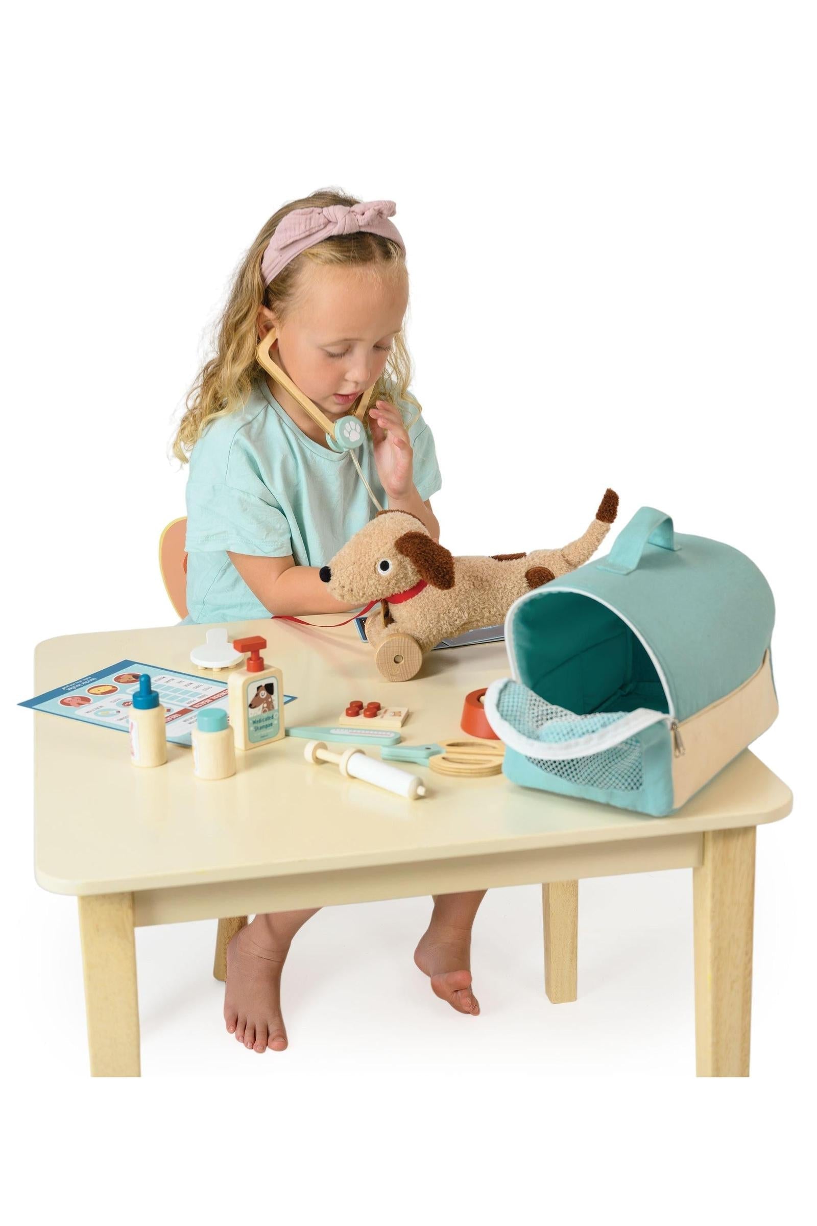 Animal Rescue Vet Case, Wooden Pretend Play Veterinary Set