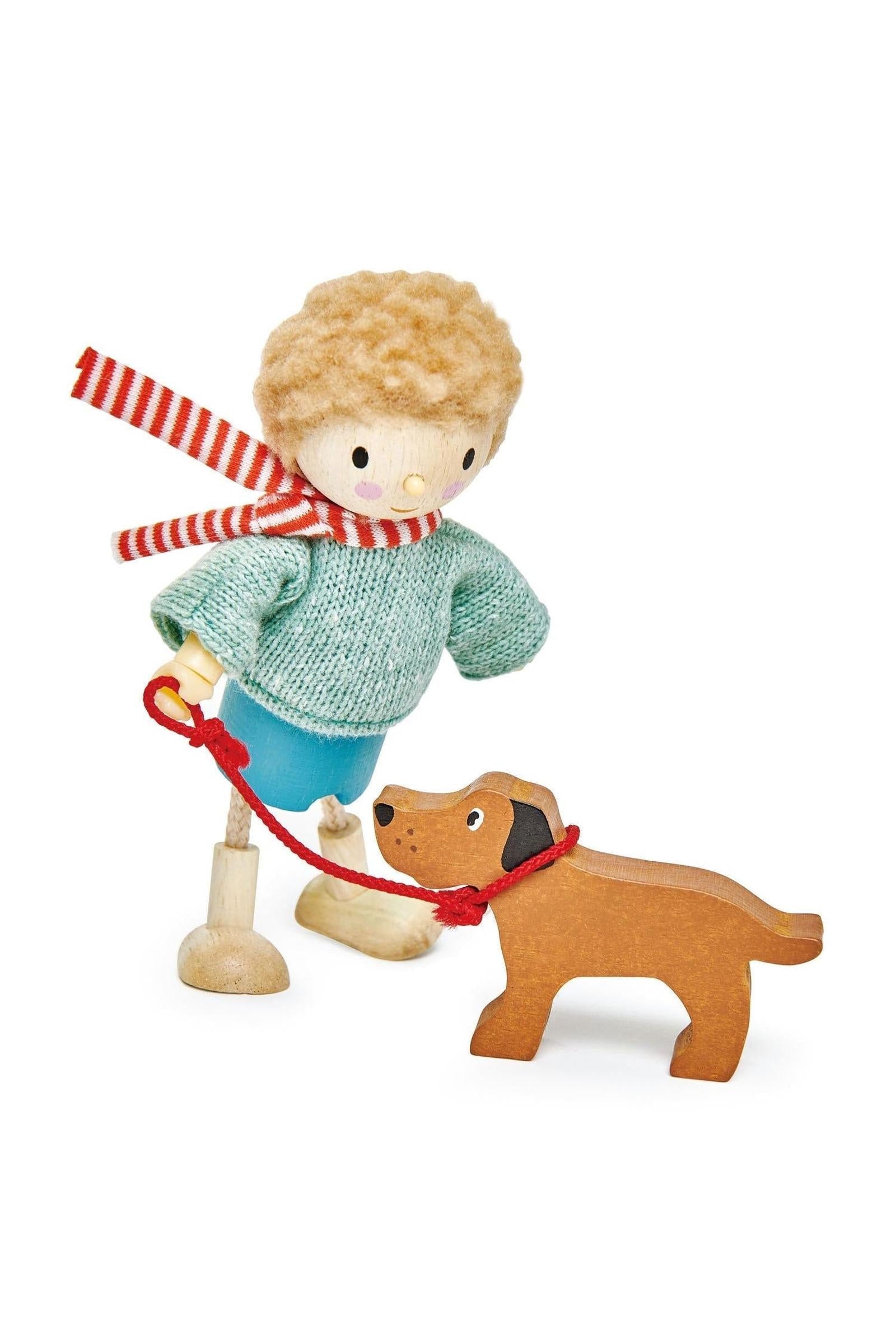 Goodwood Family & Pets, Wooden Dollhouse Figure Set