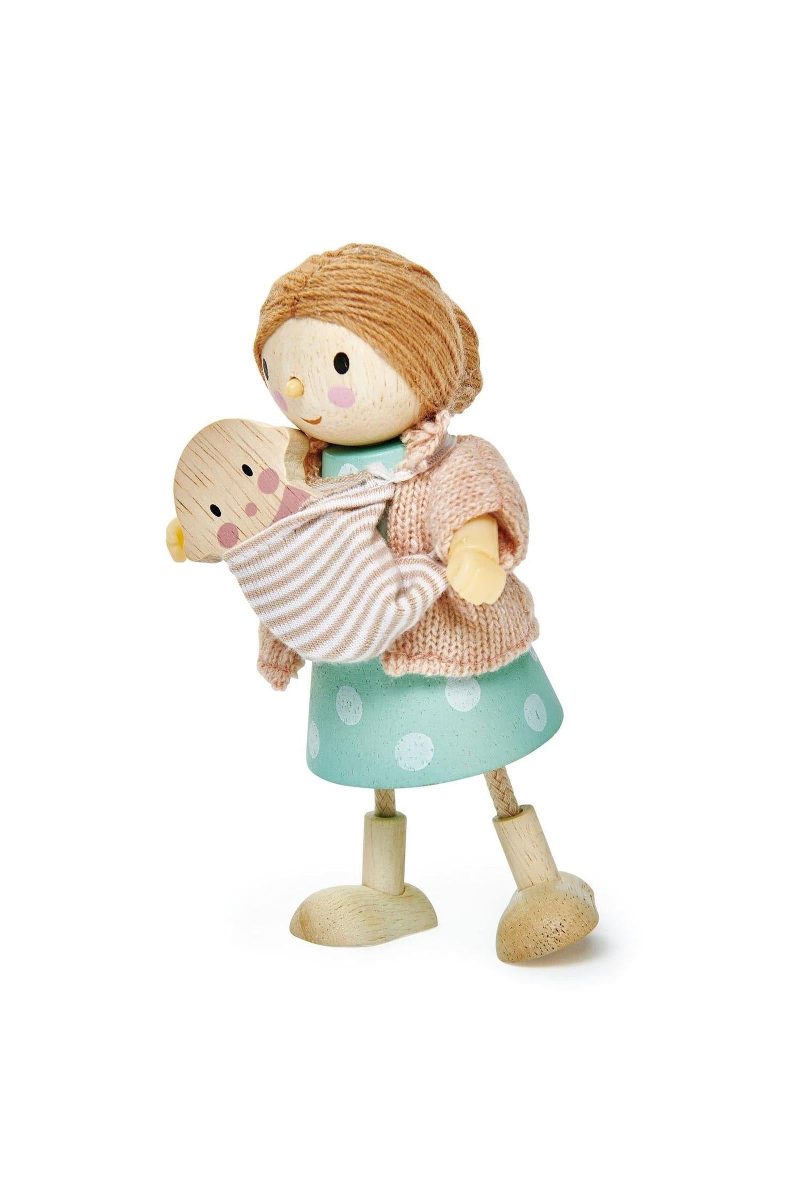 Goodwood Family & Pets, Wooden Dollhouse Figure Set