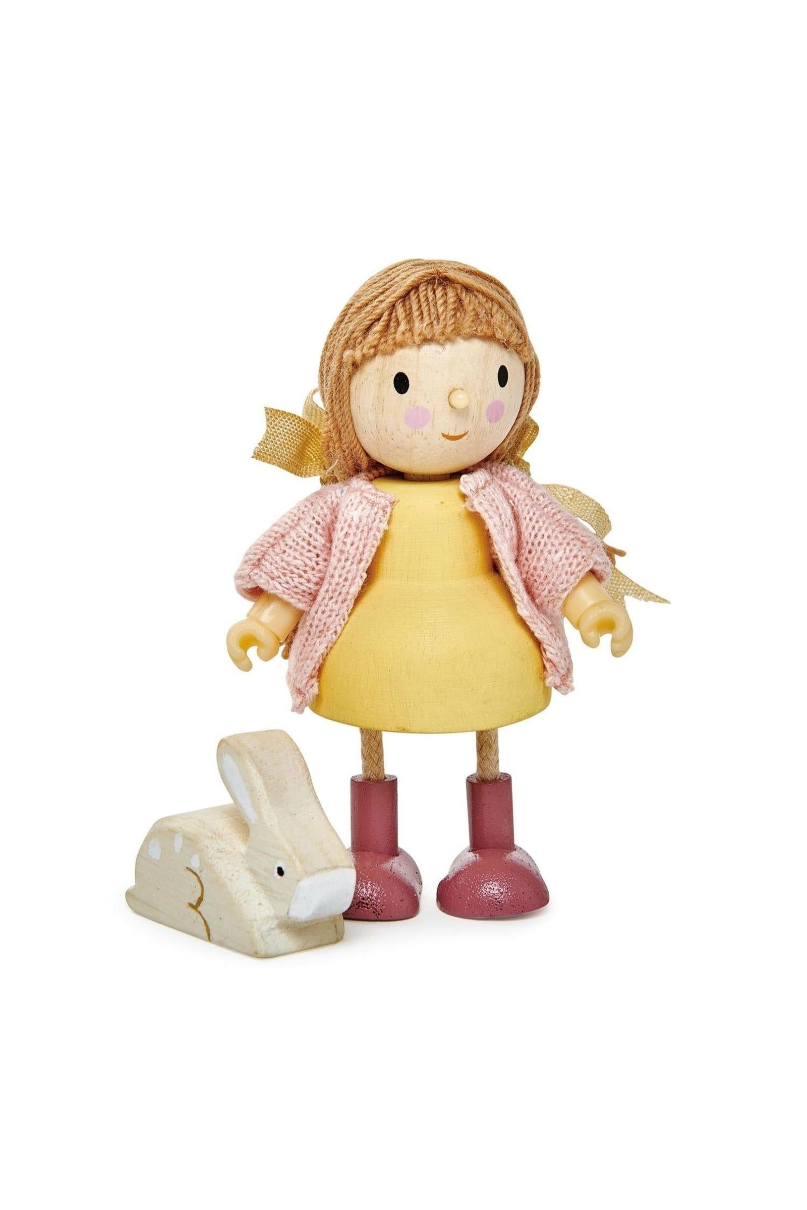 Goodwood Family & Pets, Wooden Dollhouse Figure Set