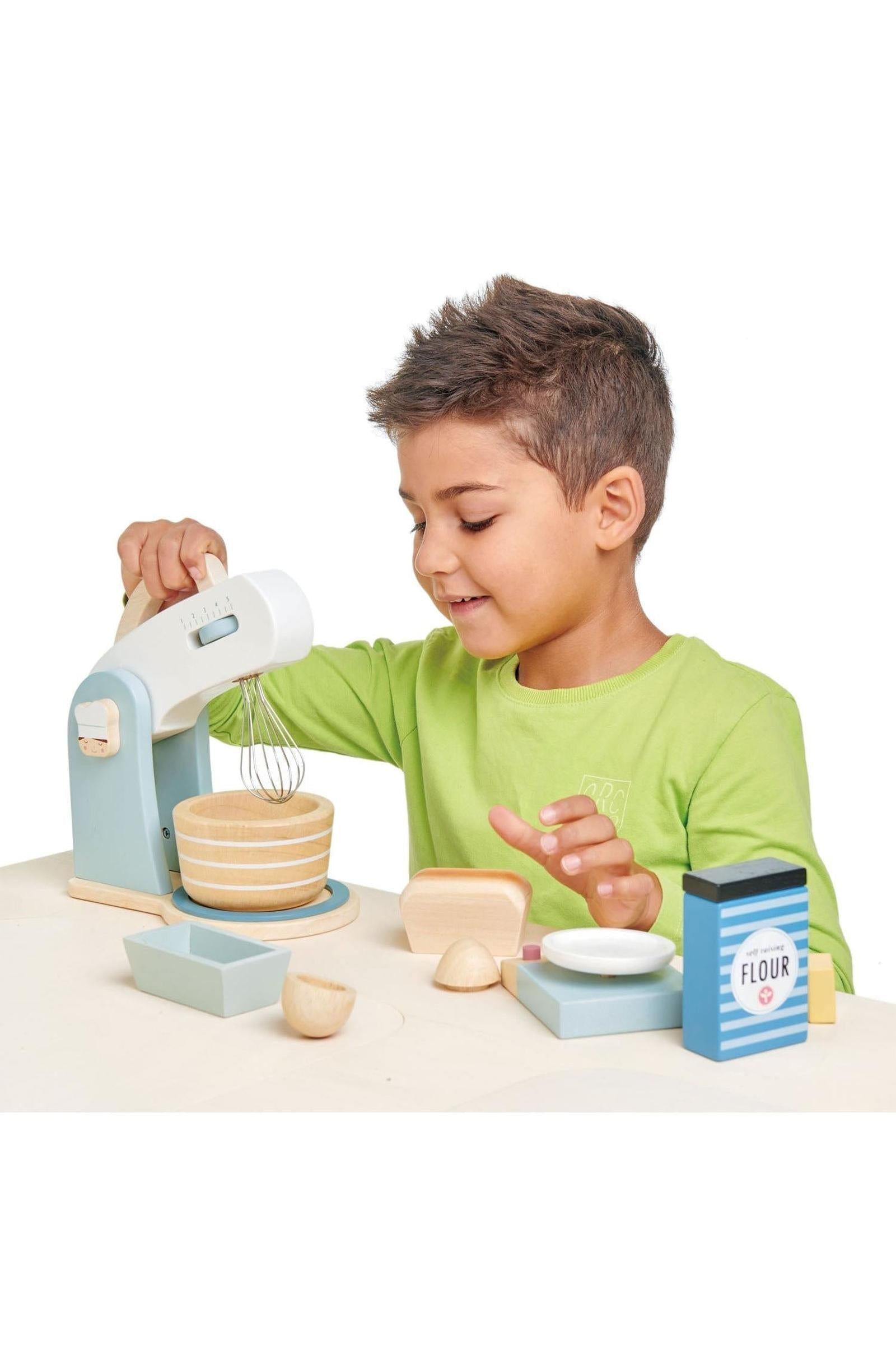 Wooden Home Baking Mixer Set
