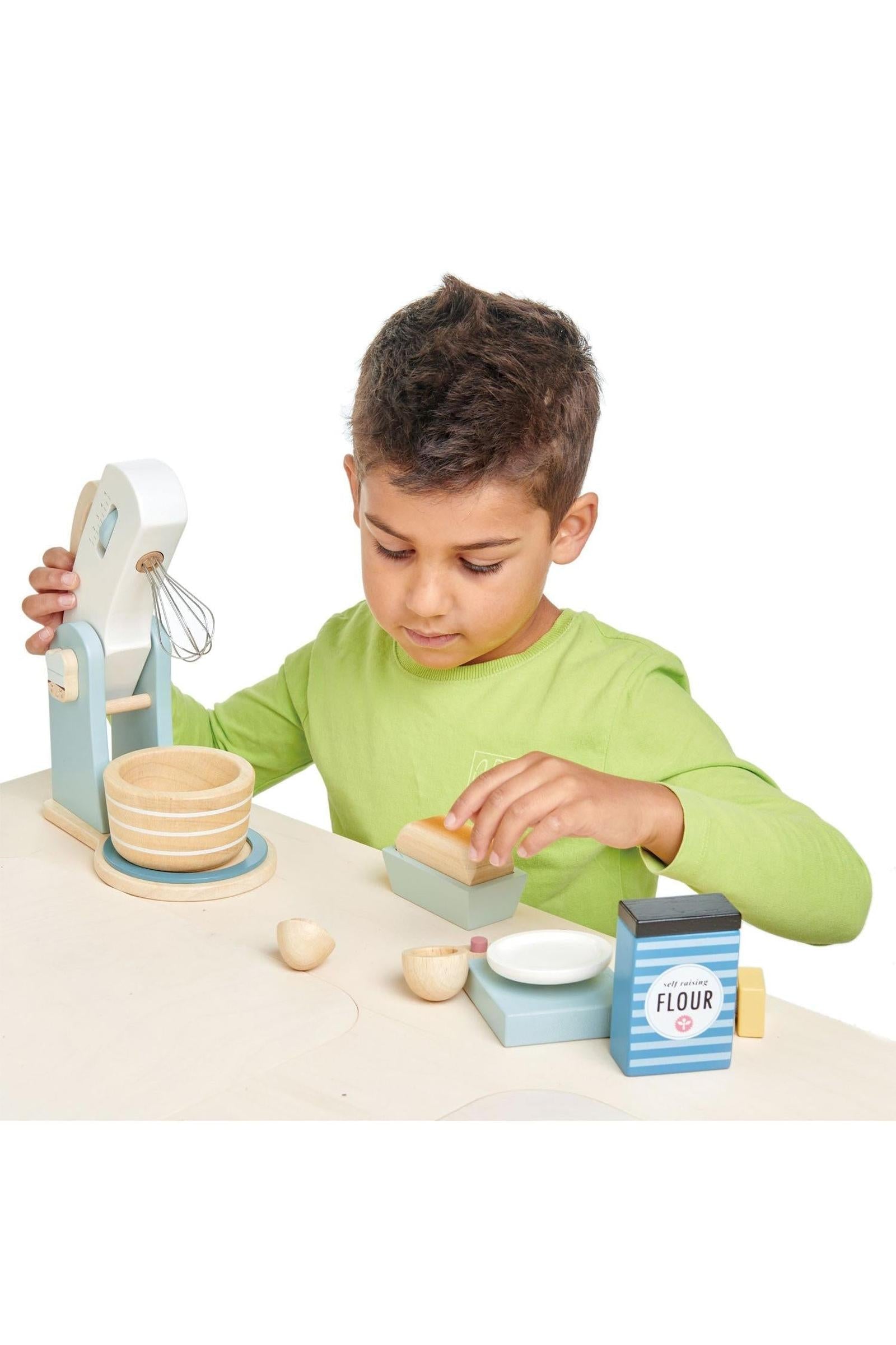 Wooden Home Baking Mixer Set
