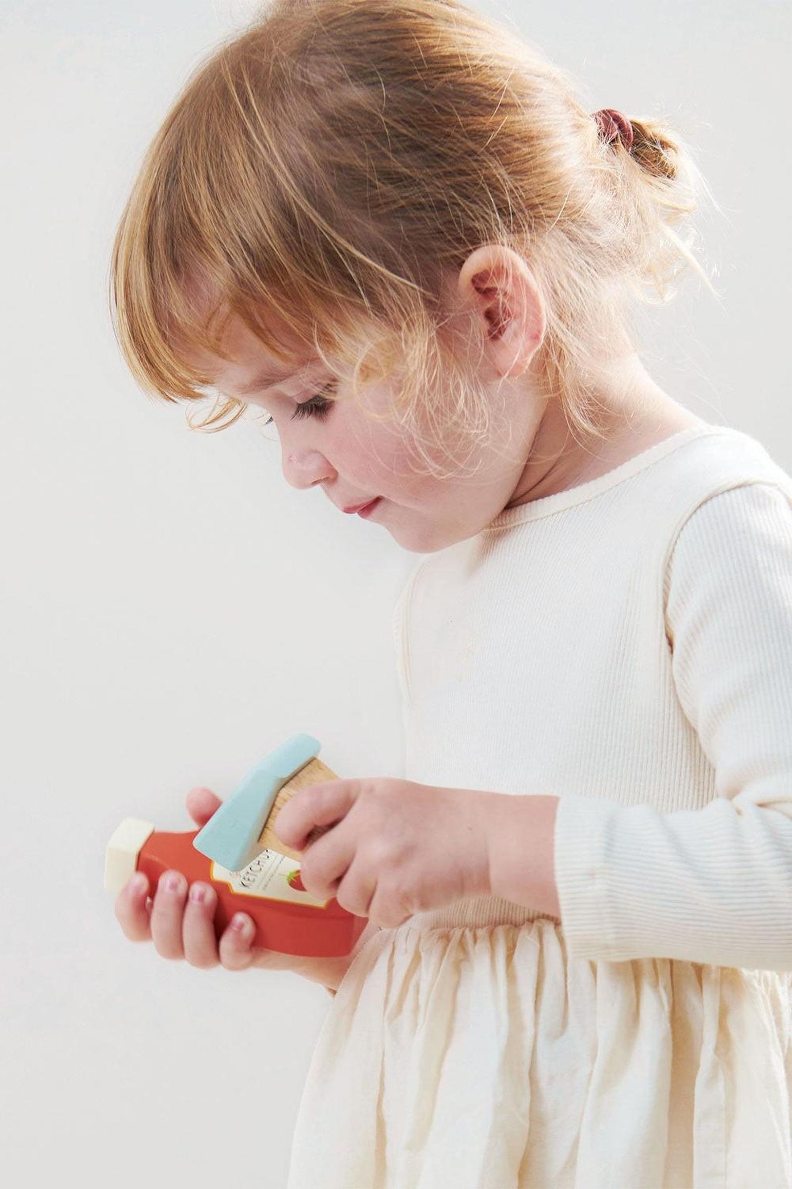 Wooden Toy Cash Register for Pretend Play