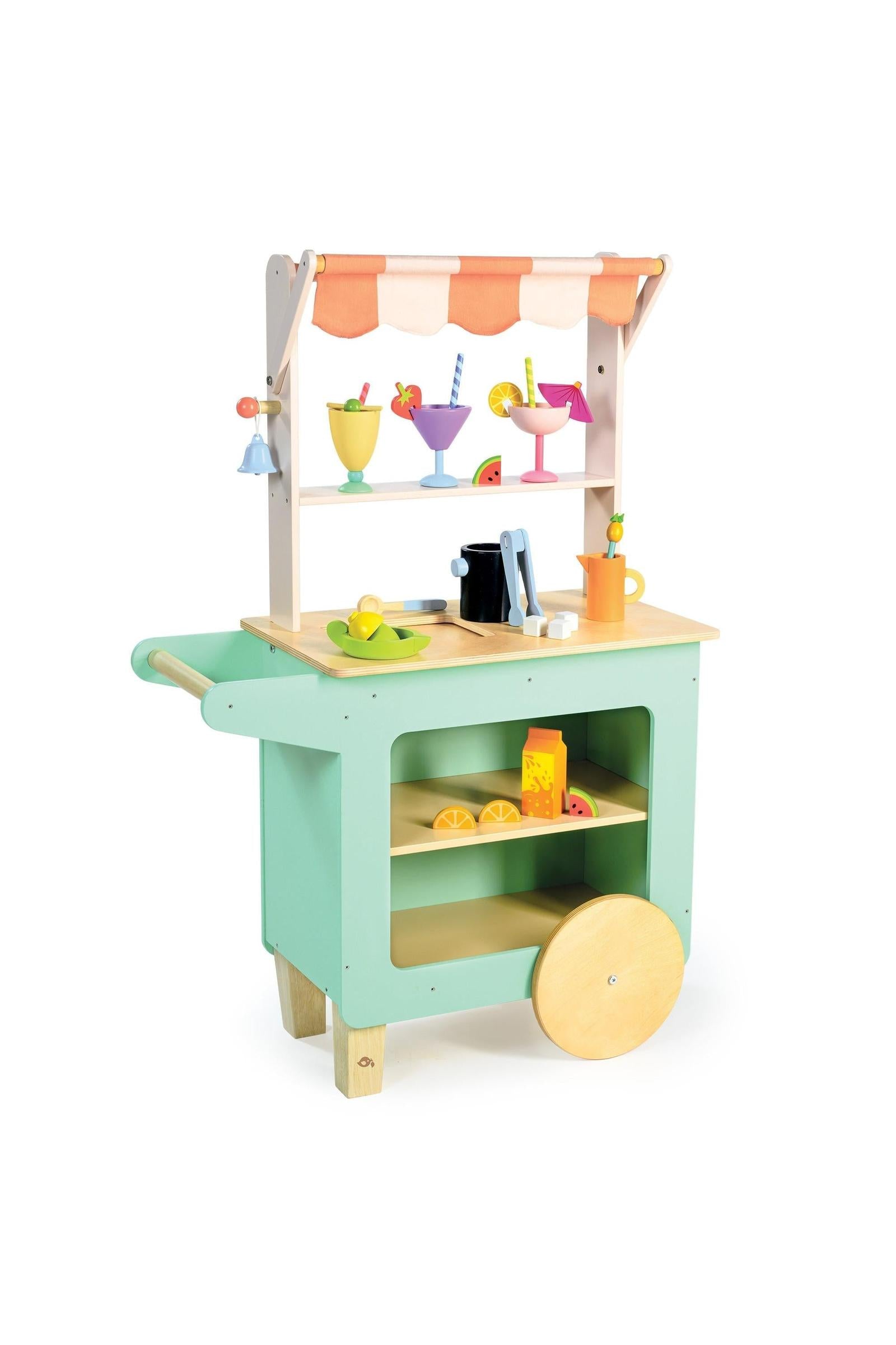 Wooden Mocktail Drinks Trolley for Pretend Play