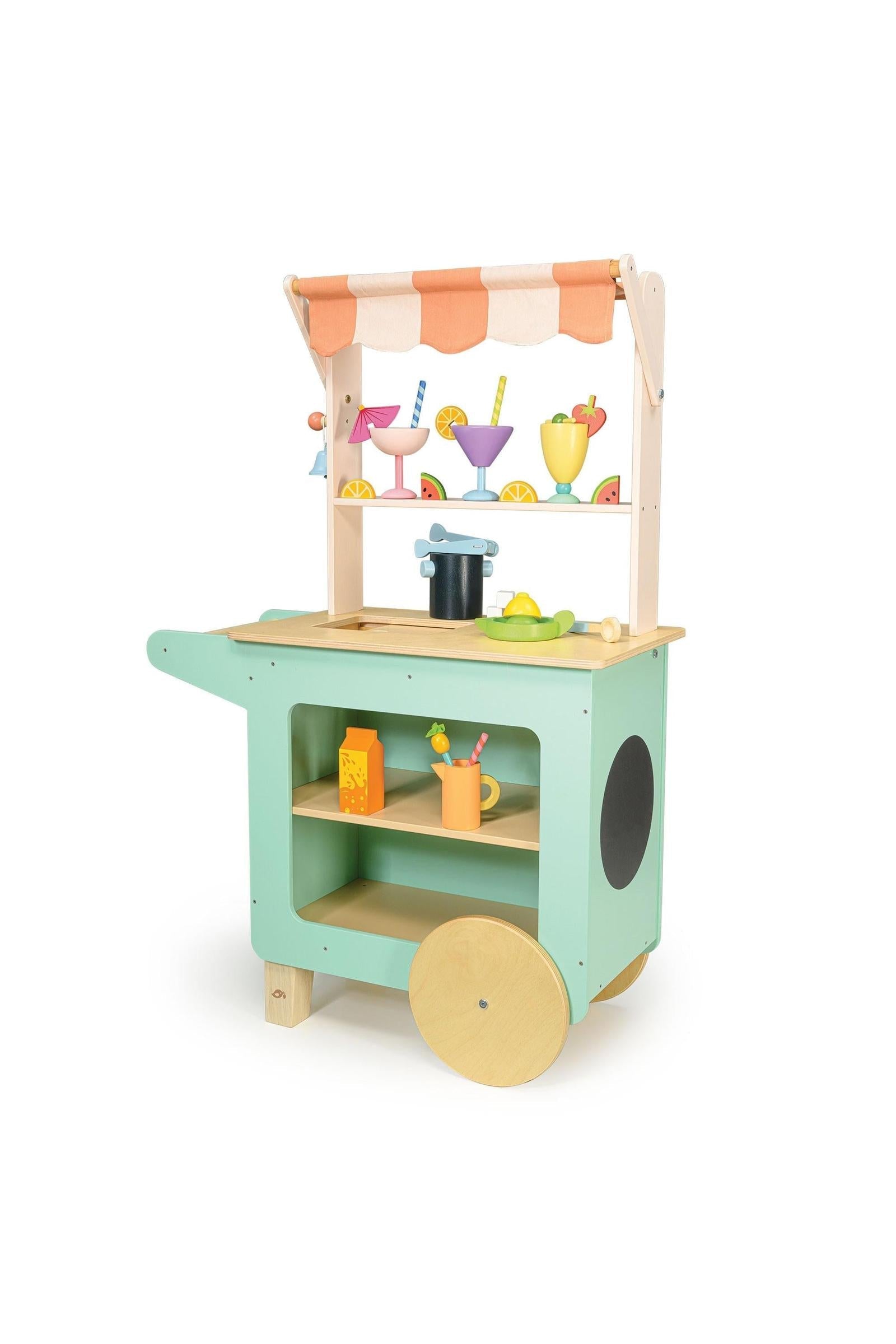 Wooden Mocktail Drinks Trolley for Pretend Play