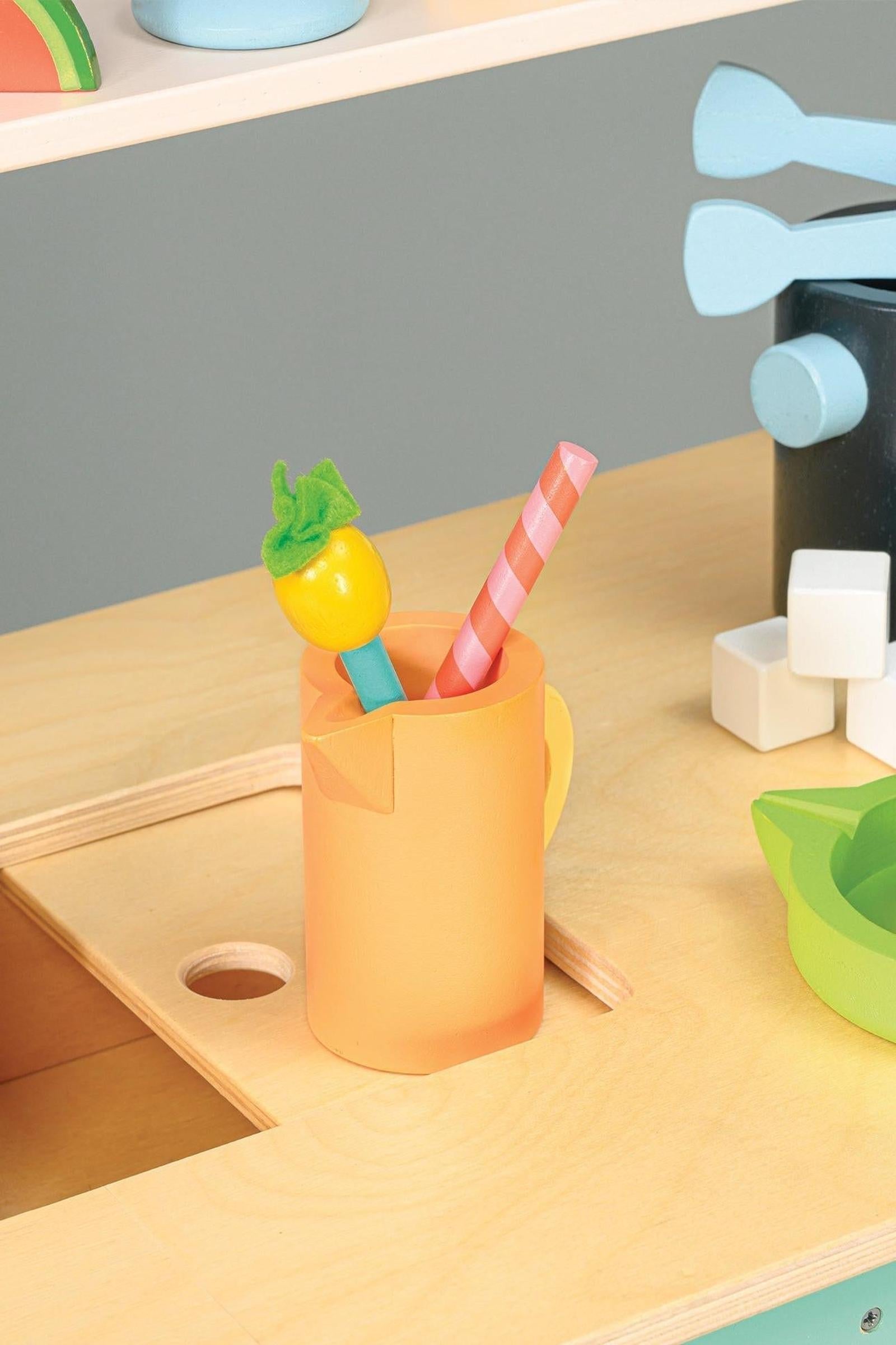 Wooden Mocktail Drinks Trolley for Pretend Play