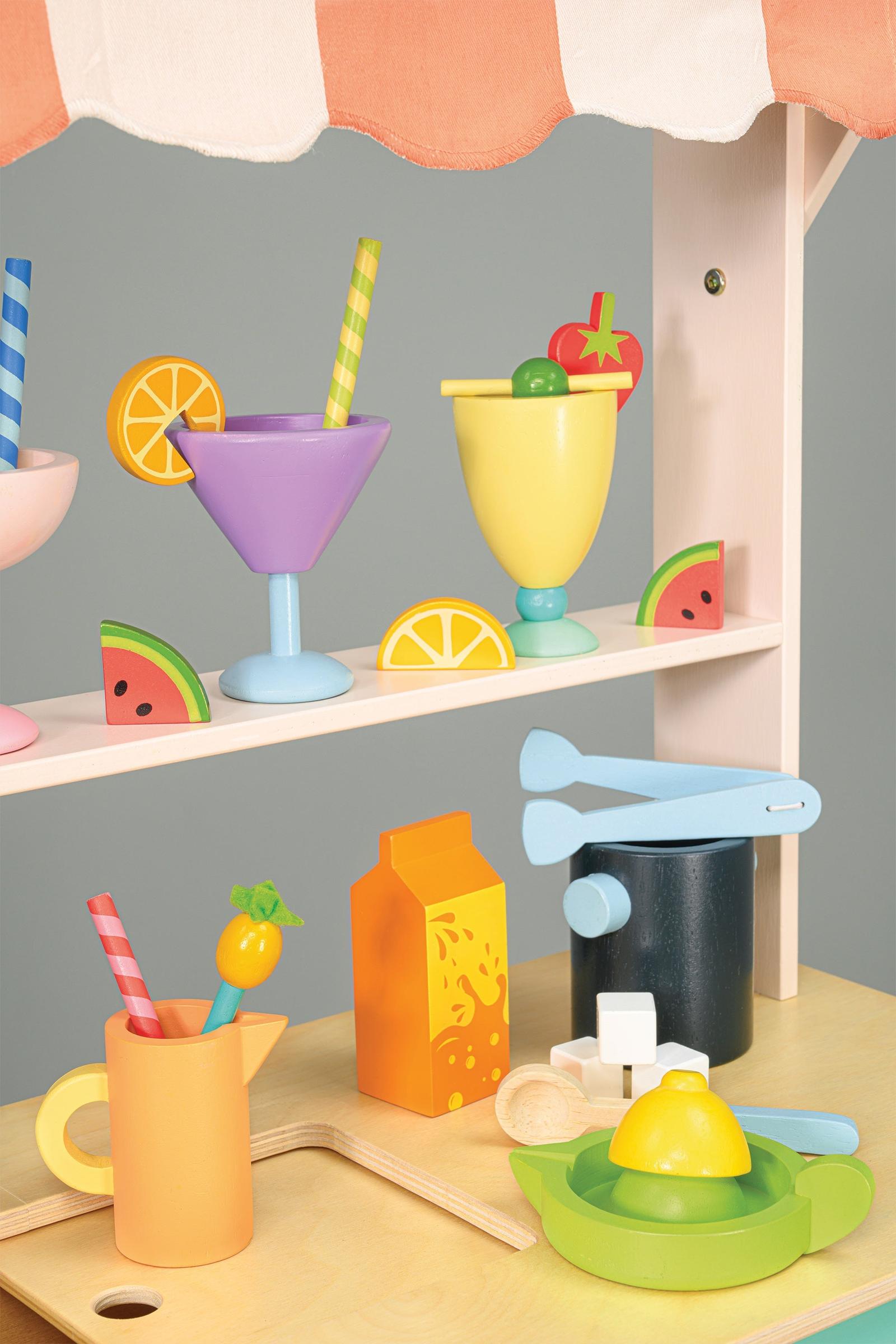 Wooden Mocktail Drinks Trolley for Pretend Play