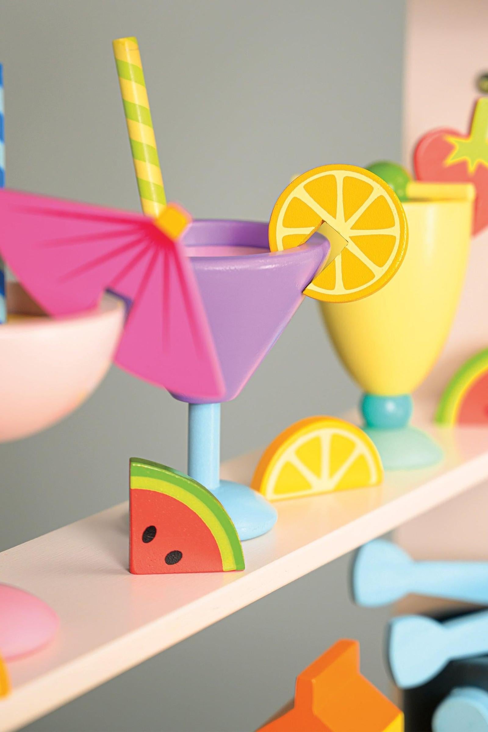 Wooden Mocktail Drinks Trolley for Pretend Play