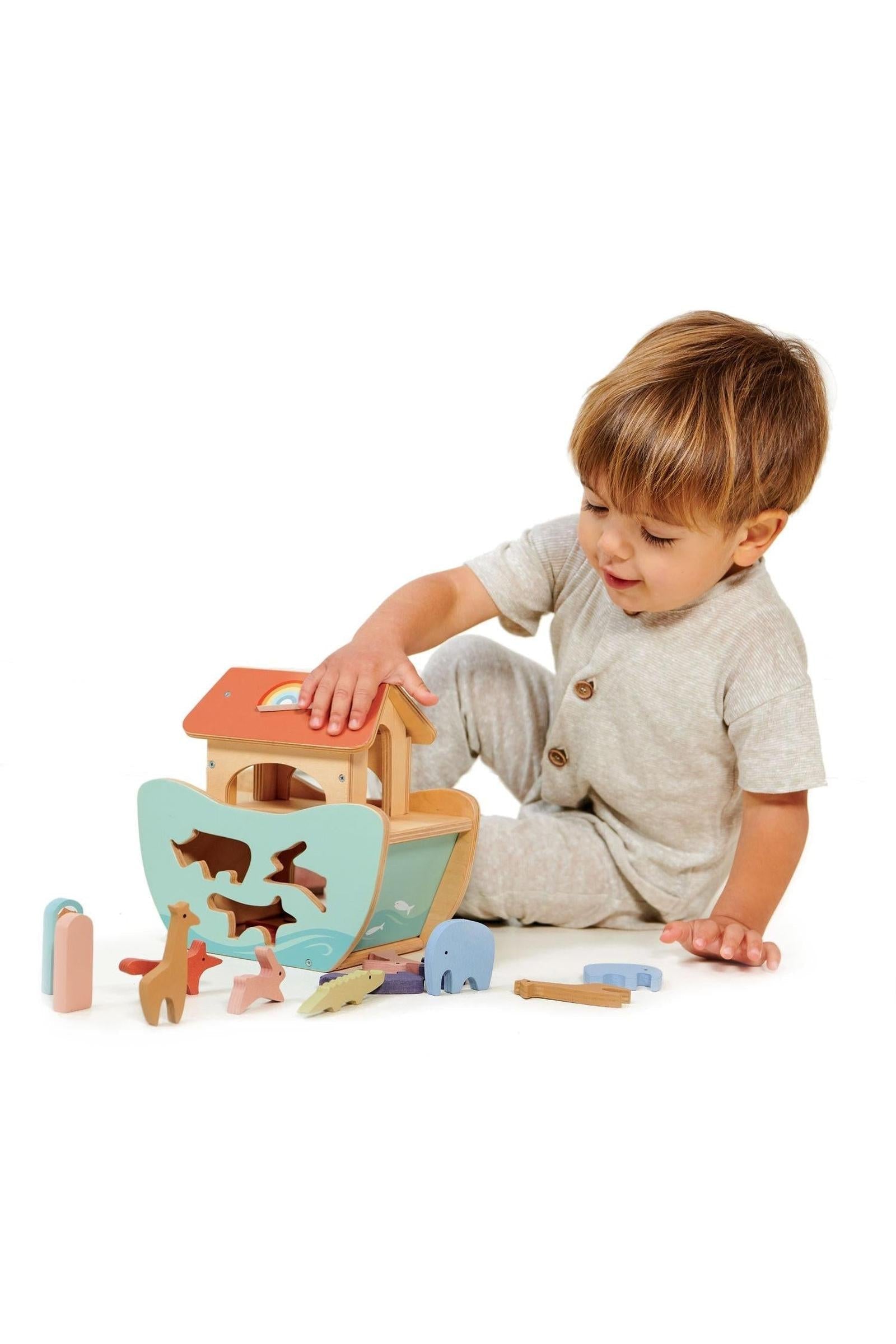 Little Noah's Ark Wooden Play Set For Toddlers