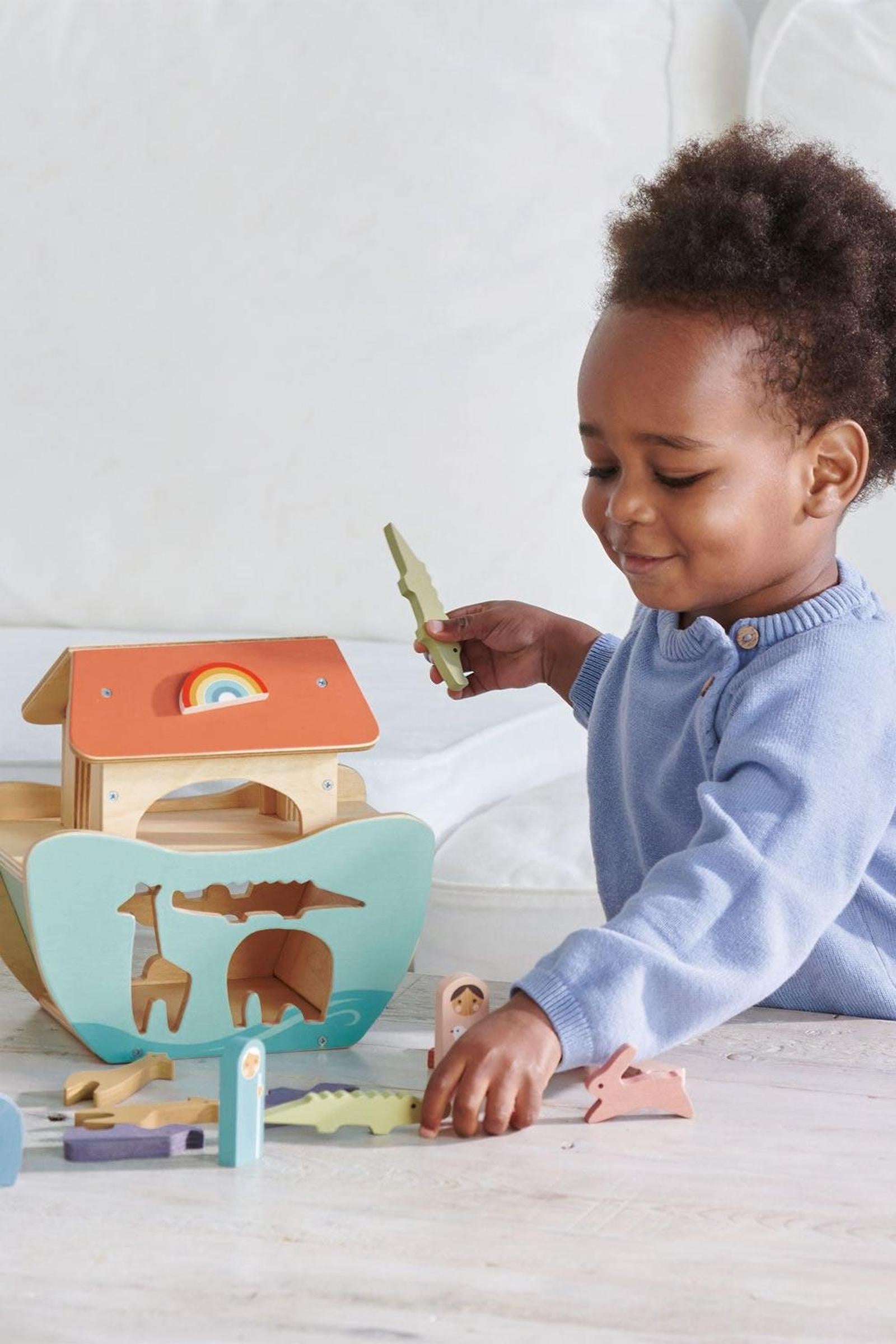 Little Noah's Ark Wooden Play Set For Toddlers