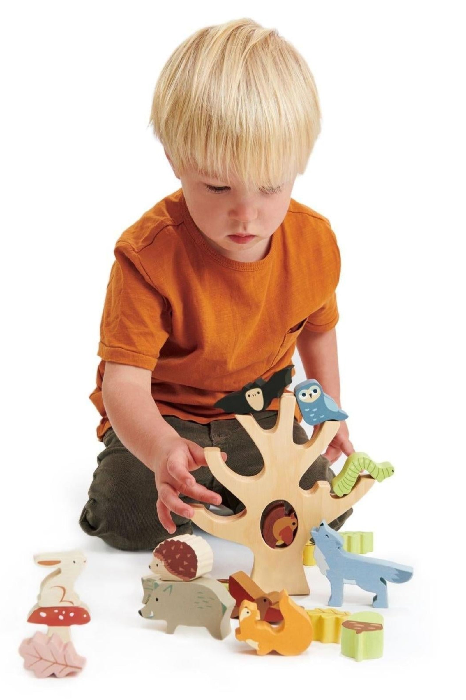 Wooden Forest Stacking Toy for Toddlers