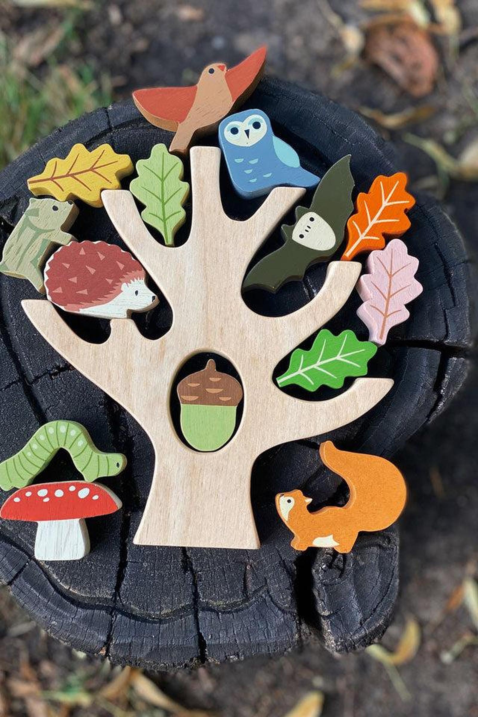 Wooden Forest Stacking Toy for Toddlers