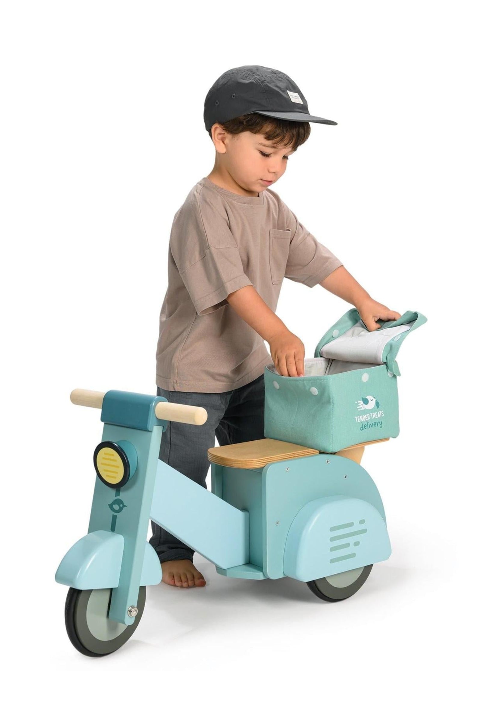 Wooden Ride On Delivery Scooter