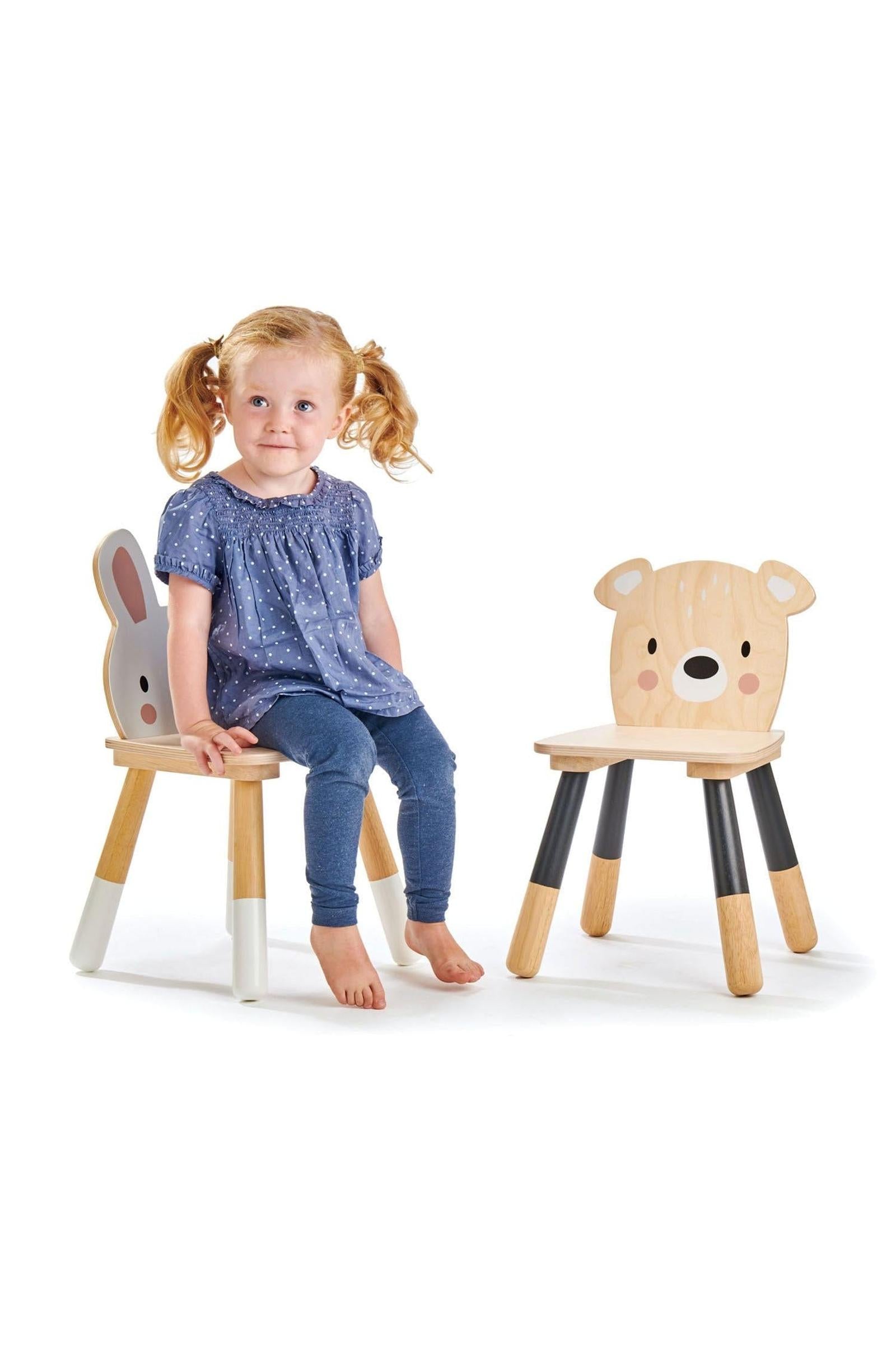 Forest Table & Animal Chair Set with Chalkboard Storage, Toddler Furniture