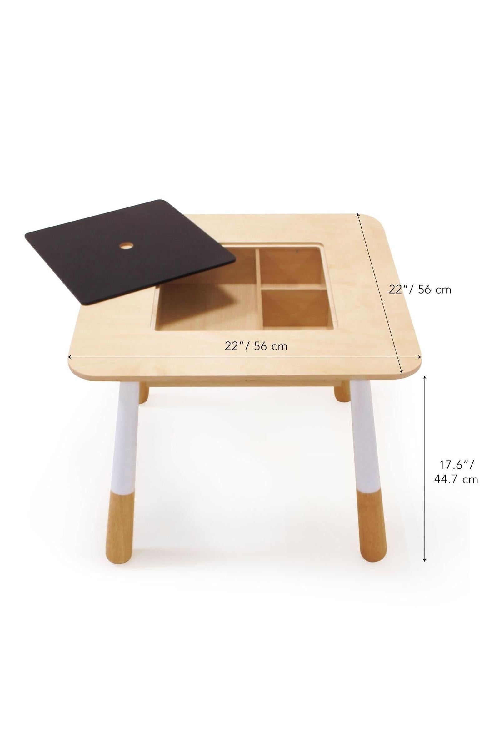 Forest Table & Animal Chair Set with Chalkboard Storage, Toddler Furniture