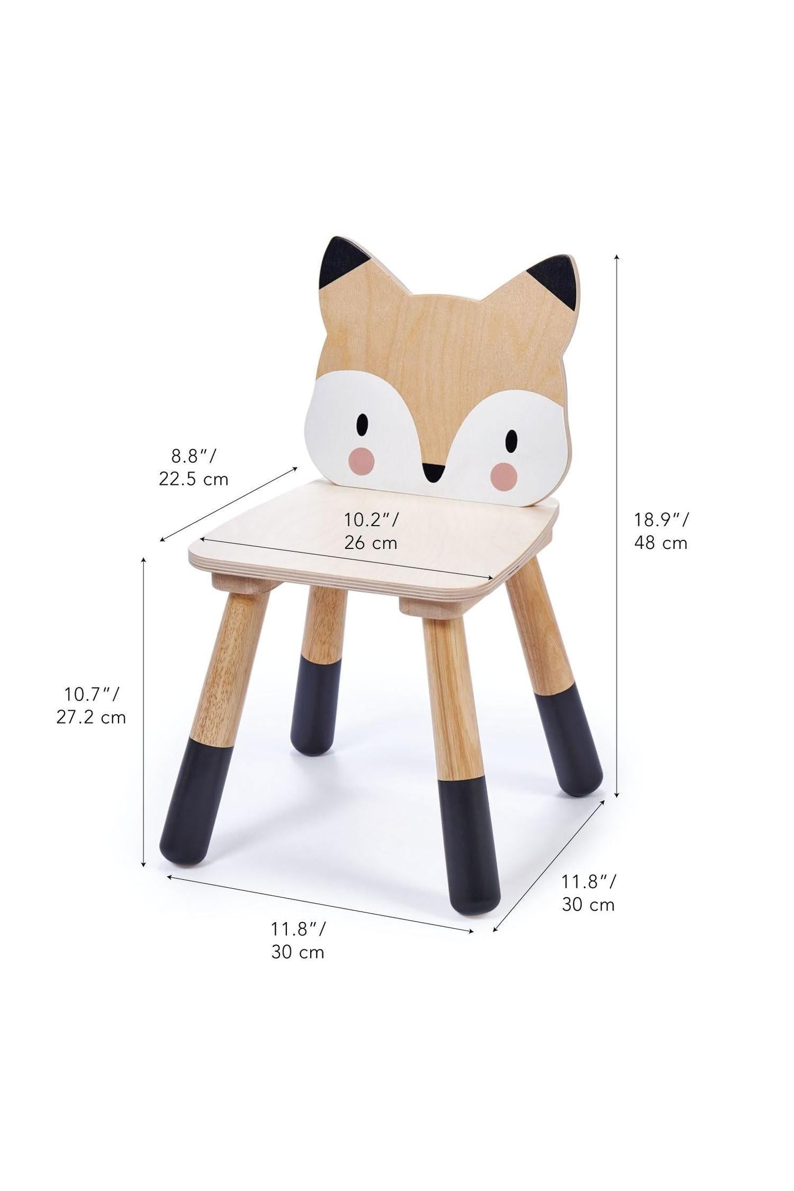 Tender Leaf Forest Fox Chair, Toddler Furniture, Sustainably Built