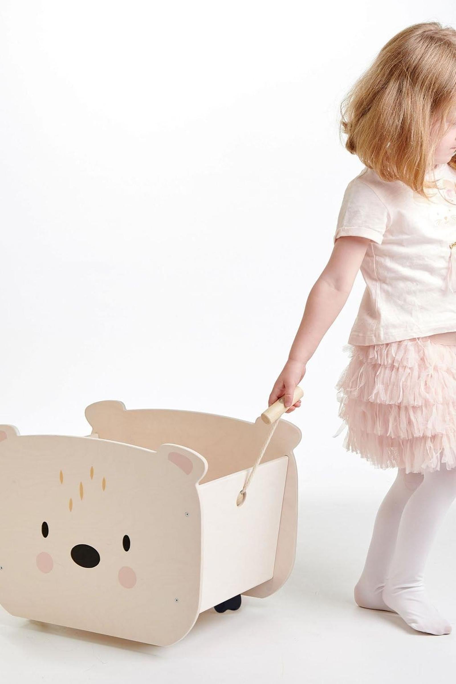 Pull Along Bear Cart