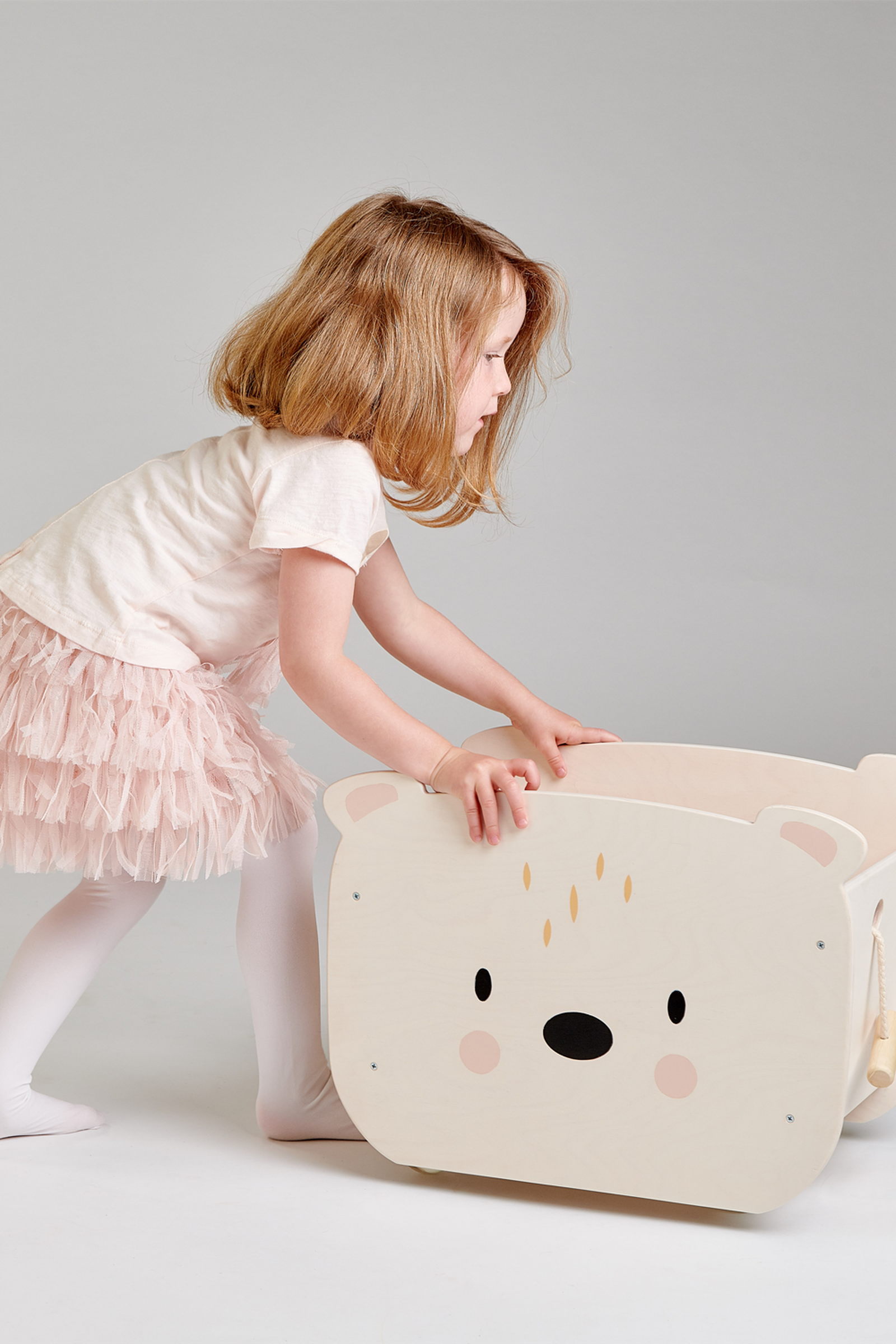 Pull Along Bear Cart