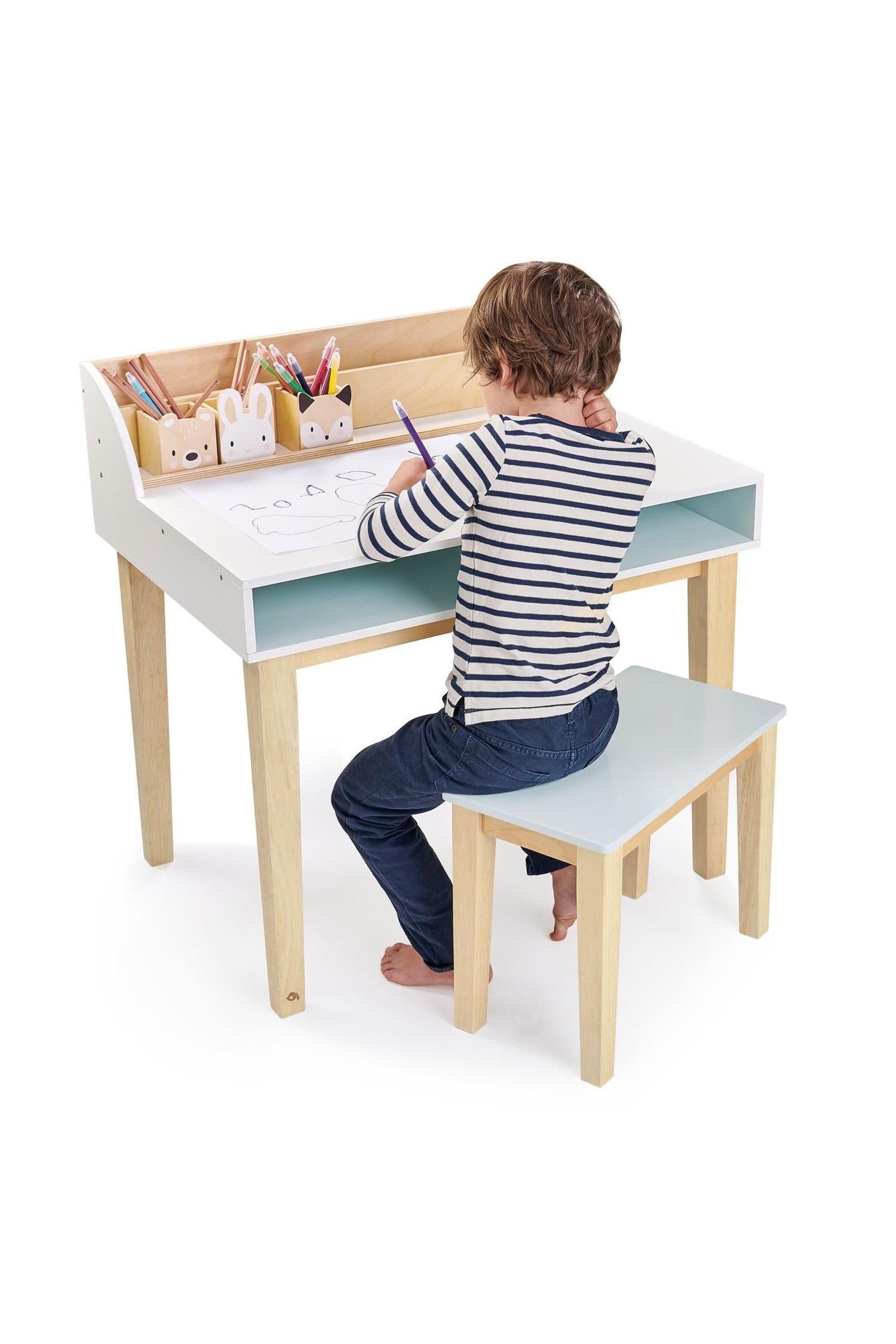 Tender Leaf Forest Animals Desk and Chair, Toddler Furniture, Sustainably Built