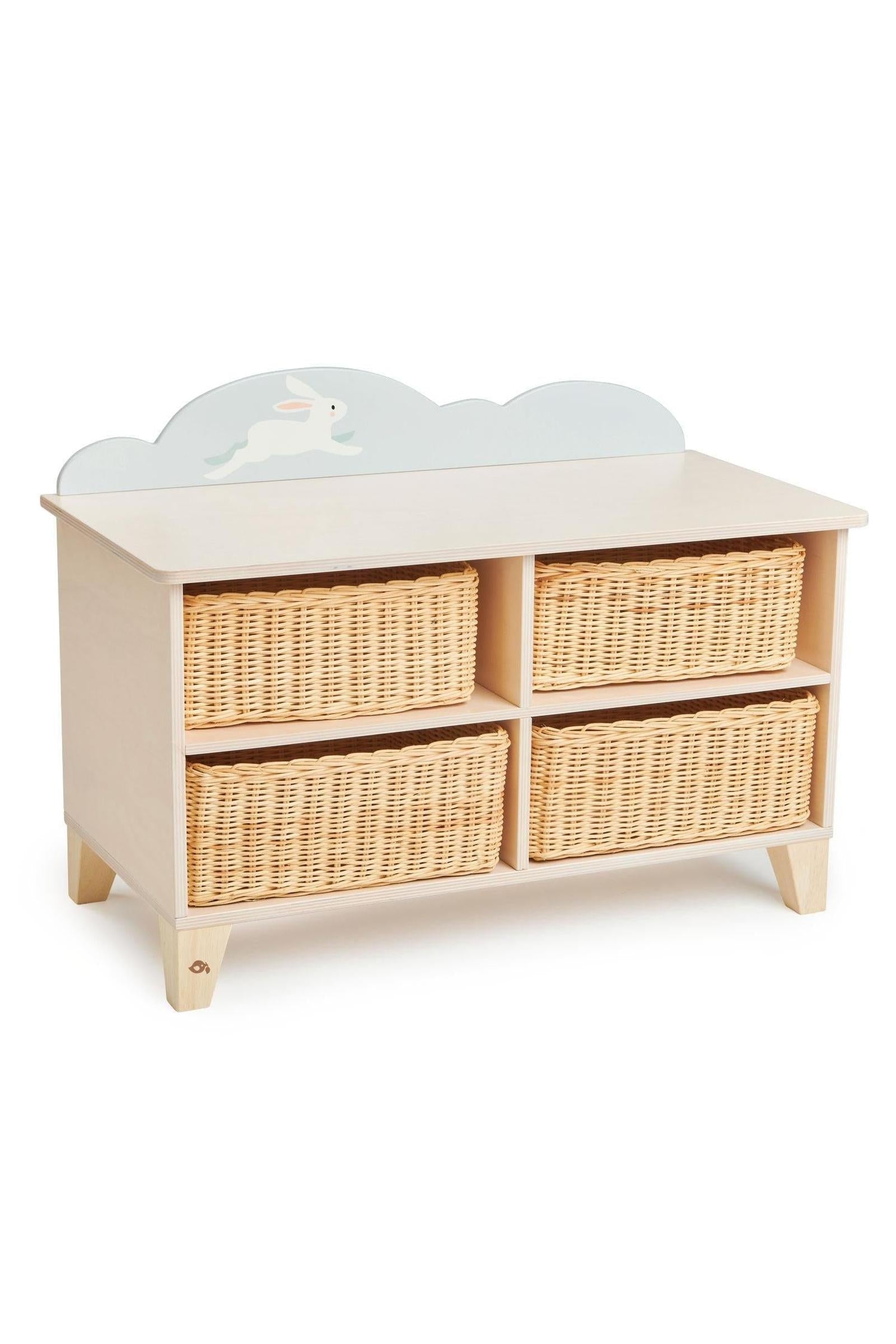 Bunny Storage Unit, Wooden Toddler Bookcase & Toy Storage