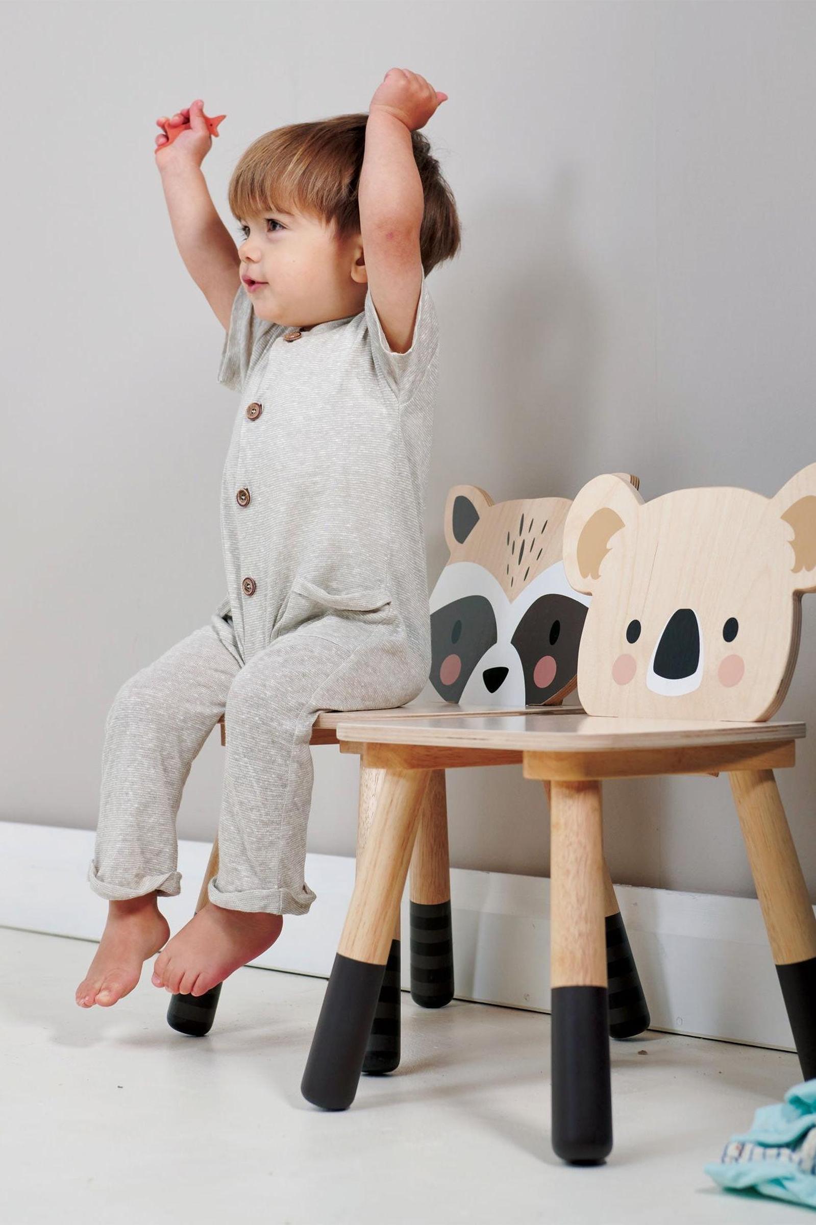 Tender Leaf Forest Raccoon Chair, Toddler Furniture, Sustainably Built