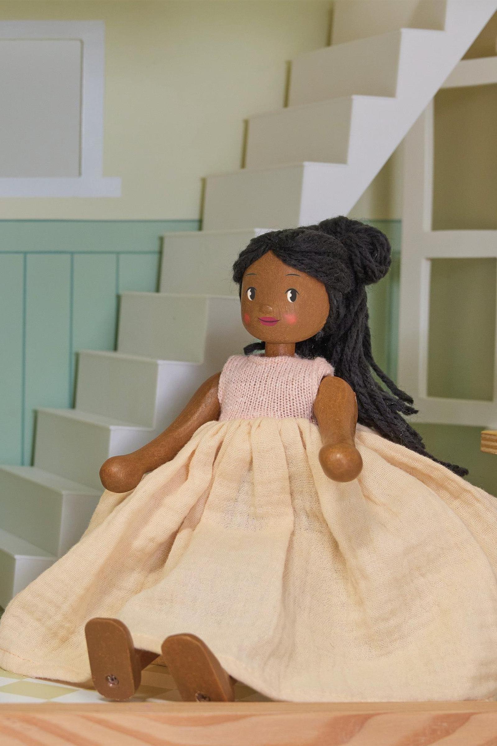 Lola Wooden Doll Compatible with Mulberry Mansion