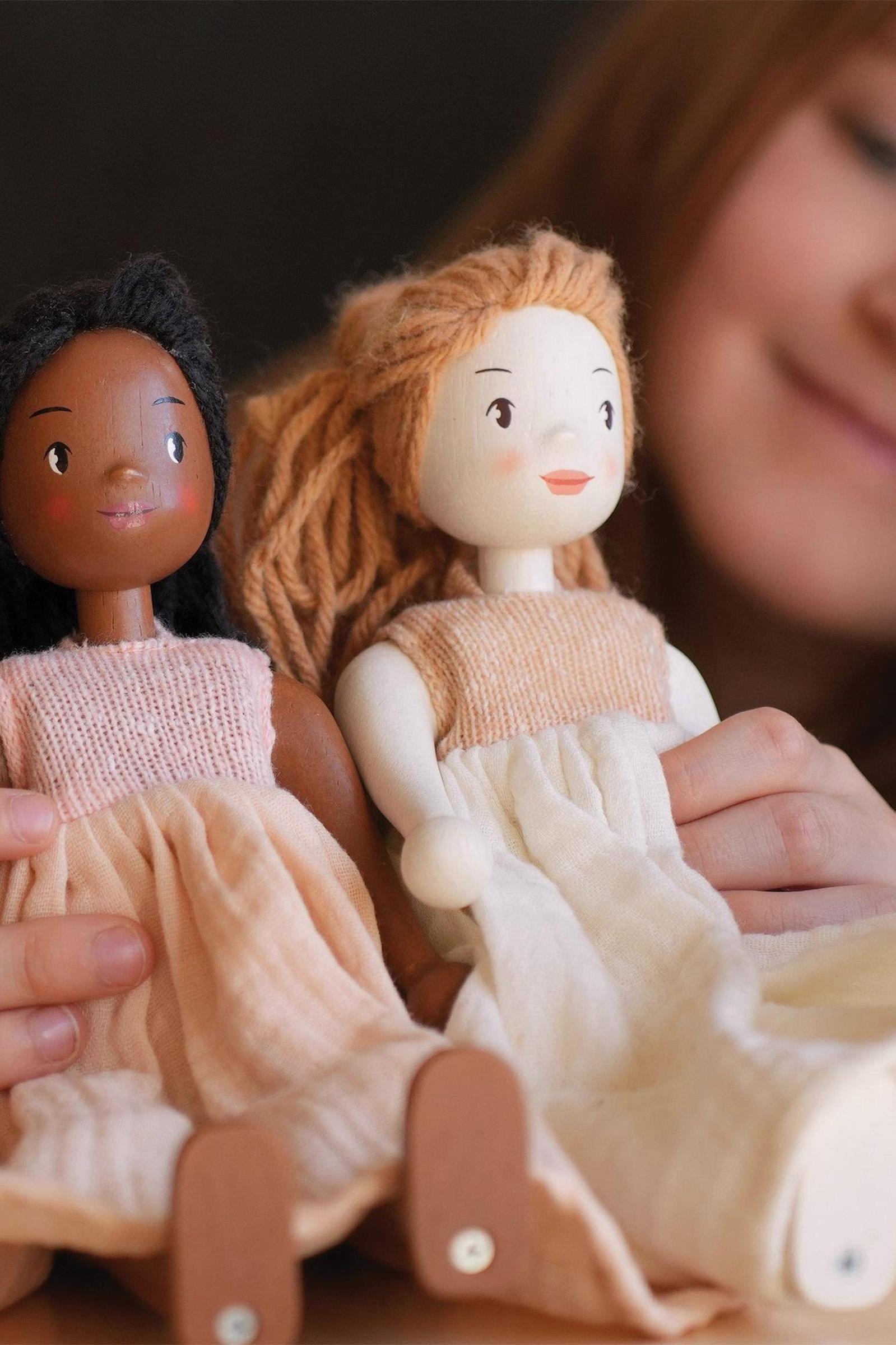 Lola Wooden Doll Compatible with Mulberry Mansion