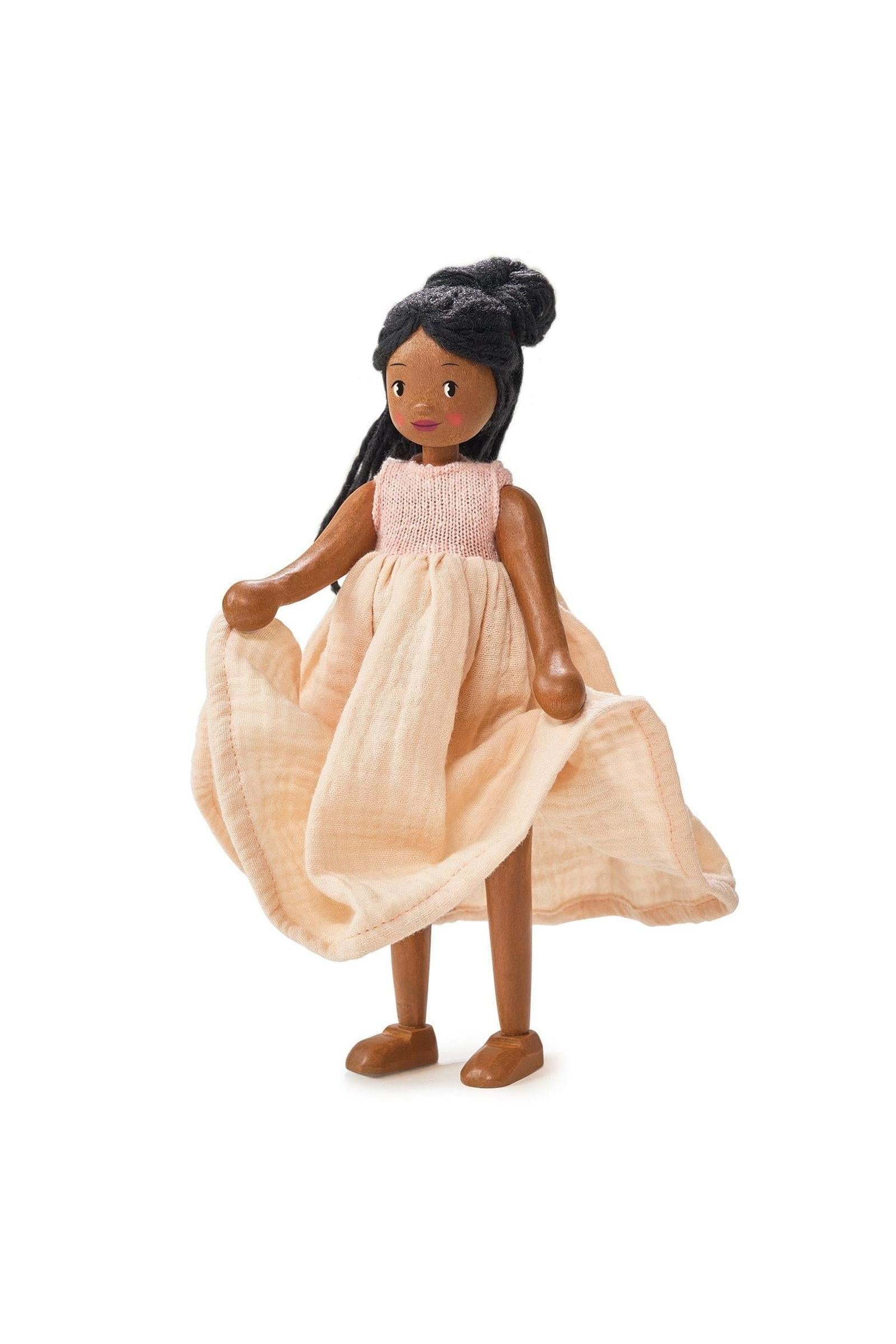 Lola Wooden Doll Compatible with Mulberry Mansion