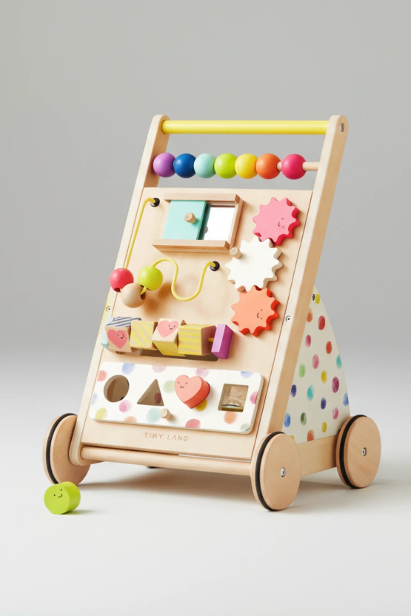 Rainbow Wooden Baby Walker, Montessori Development Toy, Toddlers
