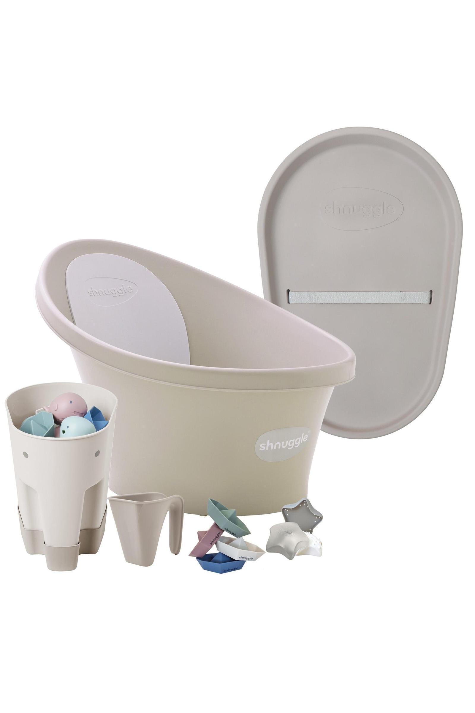 Shnuggle Bath & Change Bundle, Newborn Baby Bath & Changing Bundle + 6 Piece Accessories