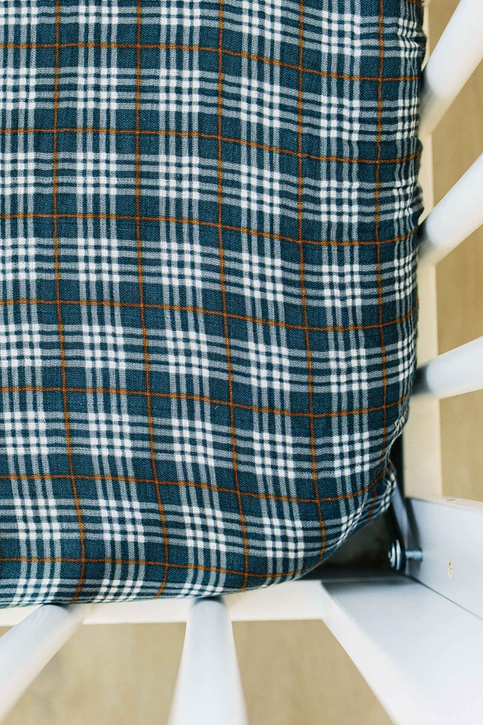 Navy Plaid Muslin Crib Sheet, 100% Cotton, Baby Essentials