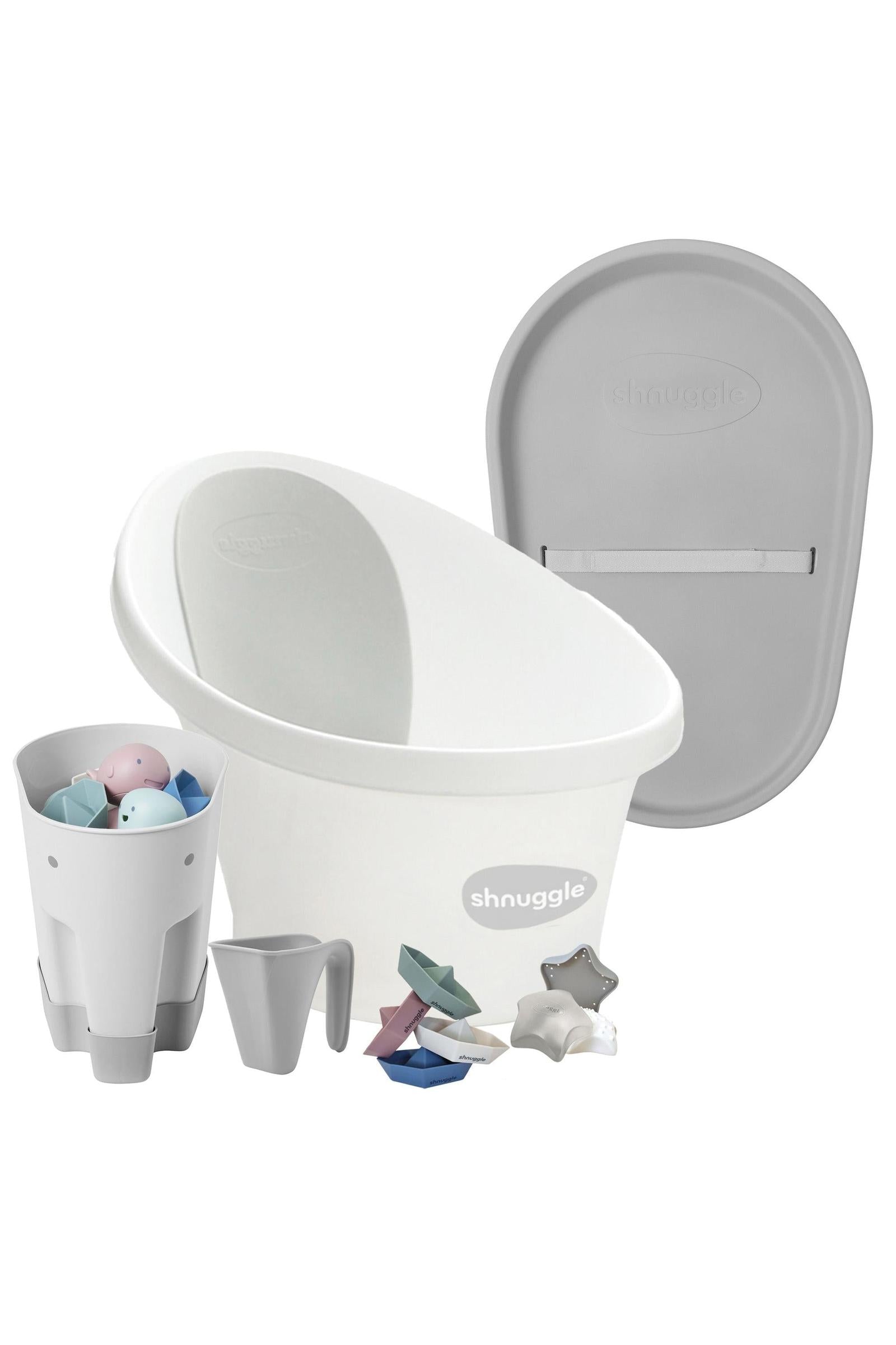 Shnuggle Bath & Change Bundle, Newborn Baby Bath & Changing Bundle + 6 Piece Accessories