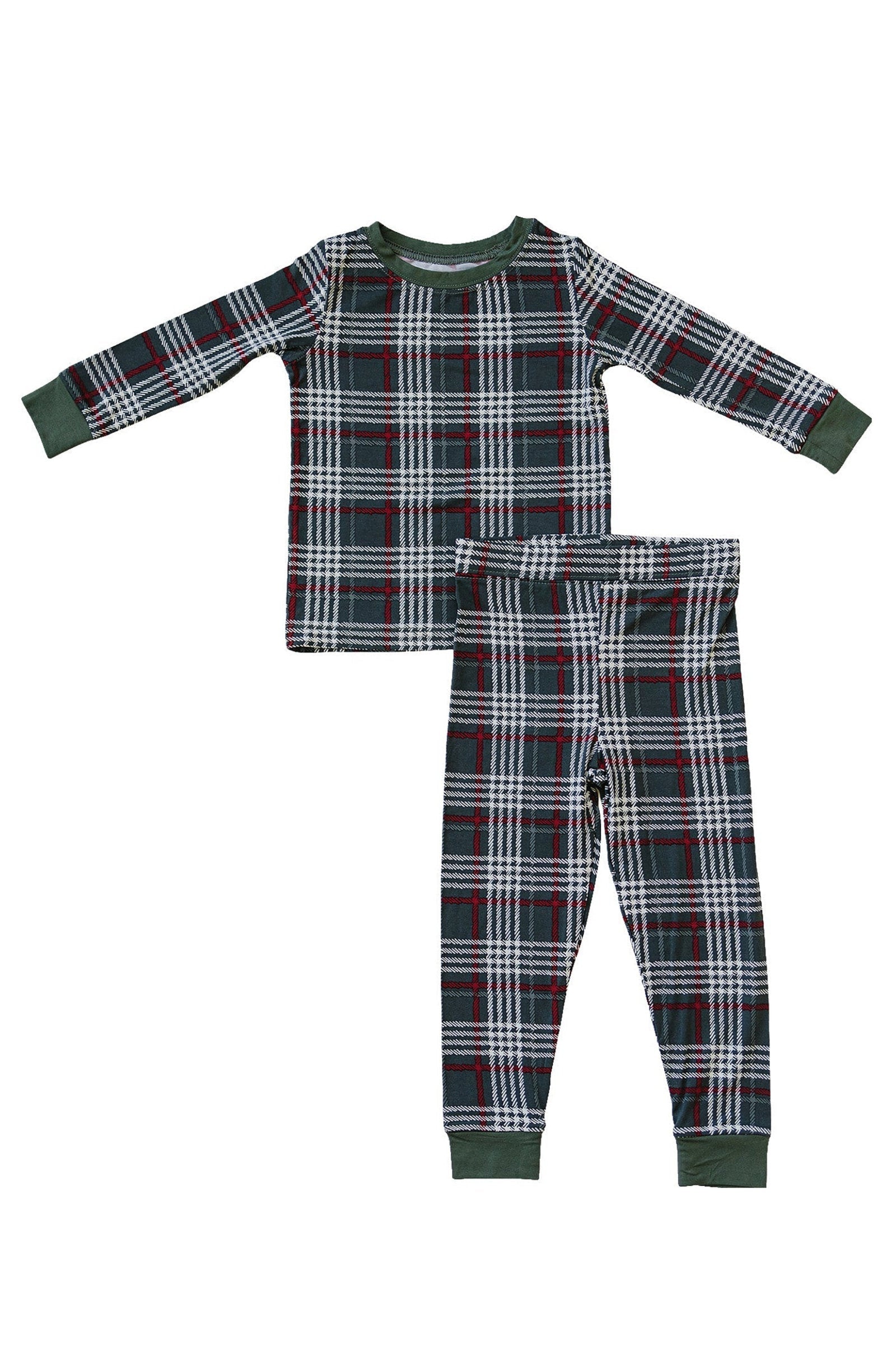 Green Plaid Cozy Pajama Set, Gender Neutral, Bamboo, Gender Neutral, Baby, Toddler & Kids