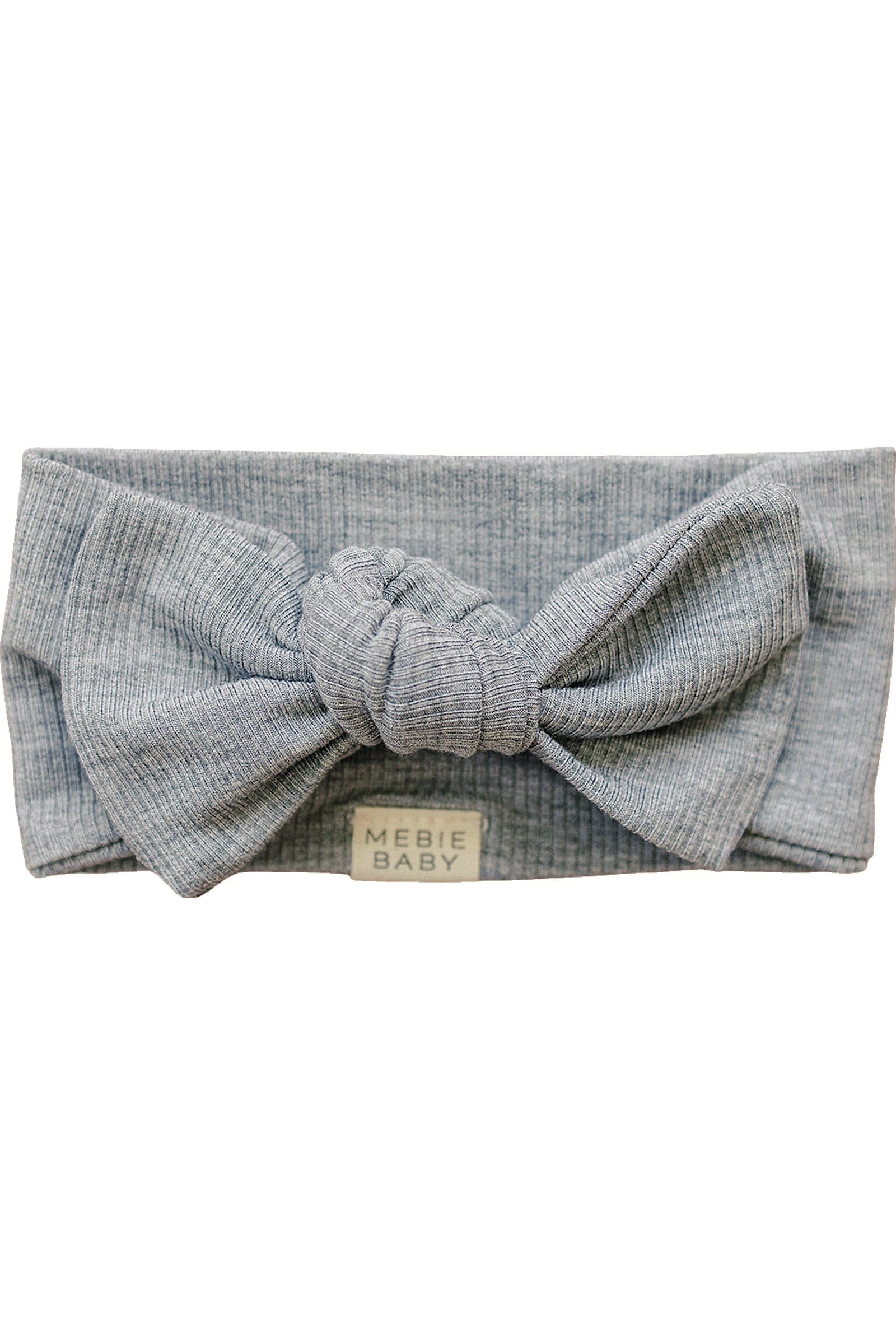 Heather Grey Ribbed Head Wrap, Bamboo, Baby Essentials