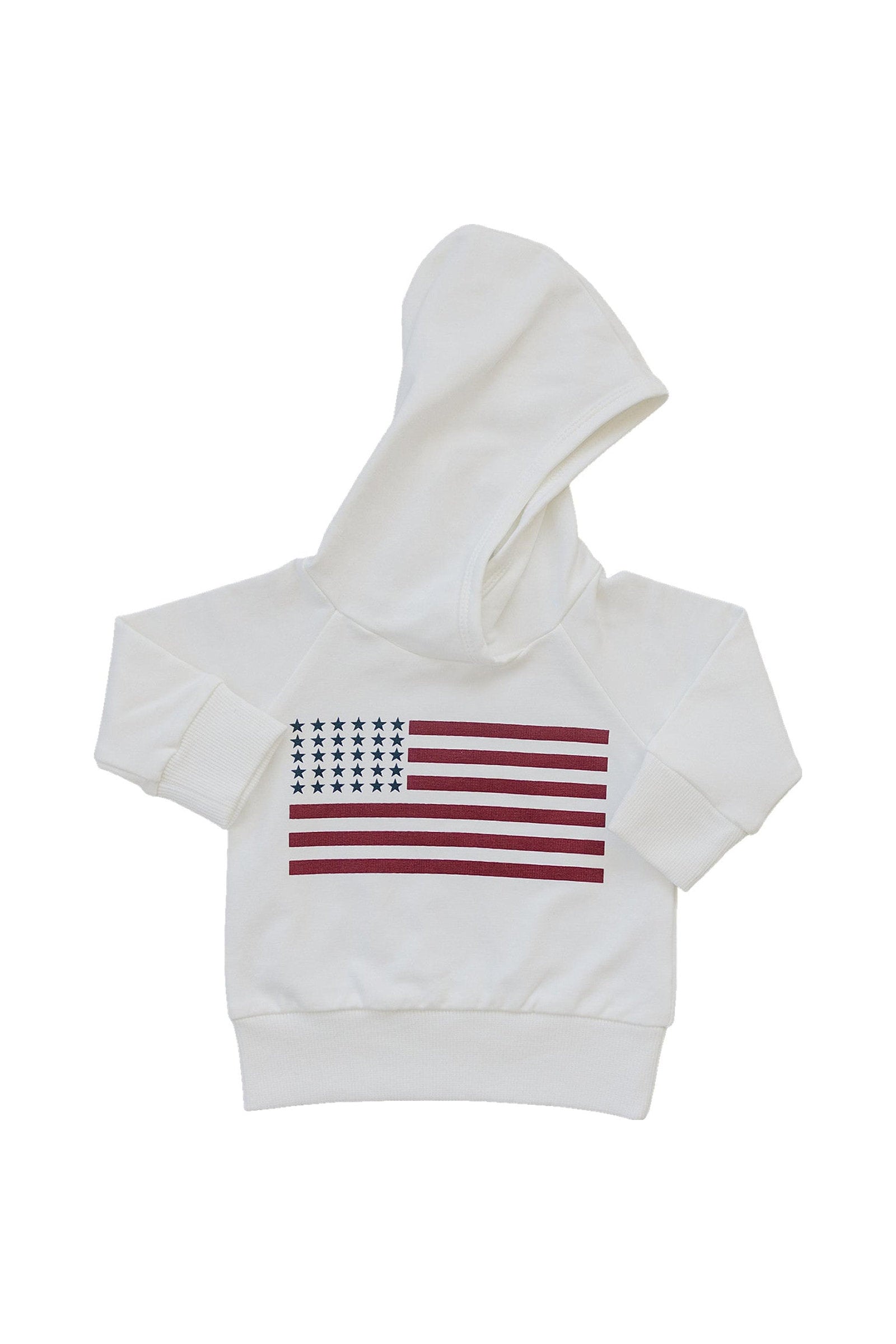 Flag Hooded Sweatshirt, Patriotic, Cotton, Gender Neutral, Baby, Toddler & Kids