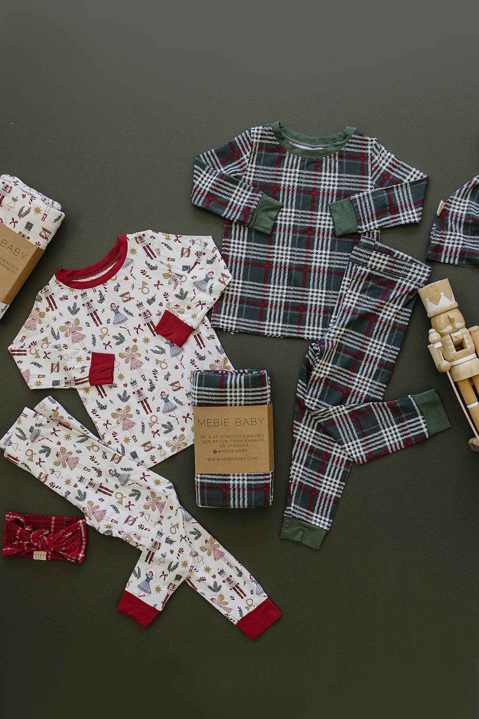 Red Nutcracker Cozy Pajama Set, Bamboo, Gender Neutral, Baby, Toddler & Kids