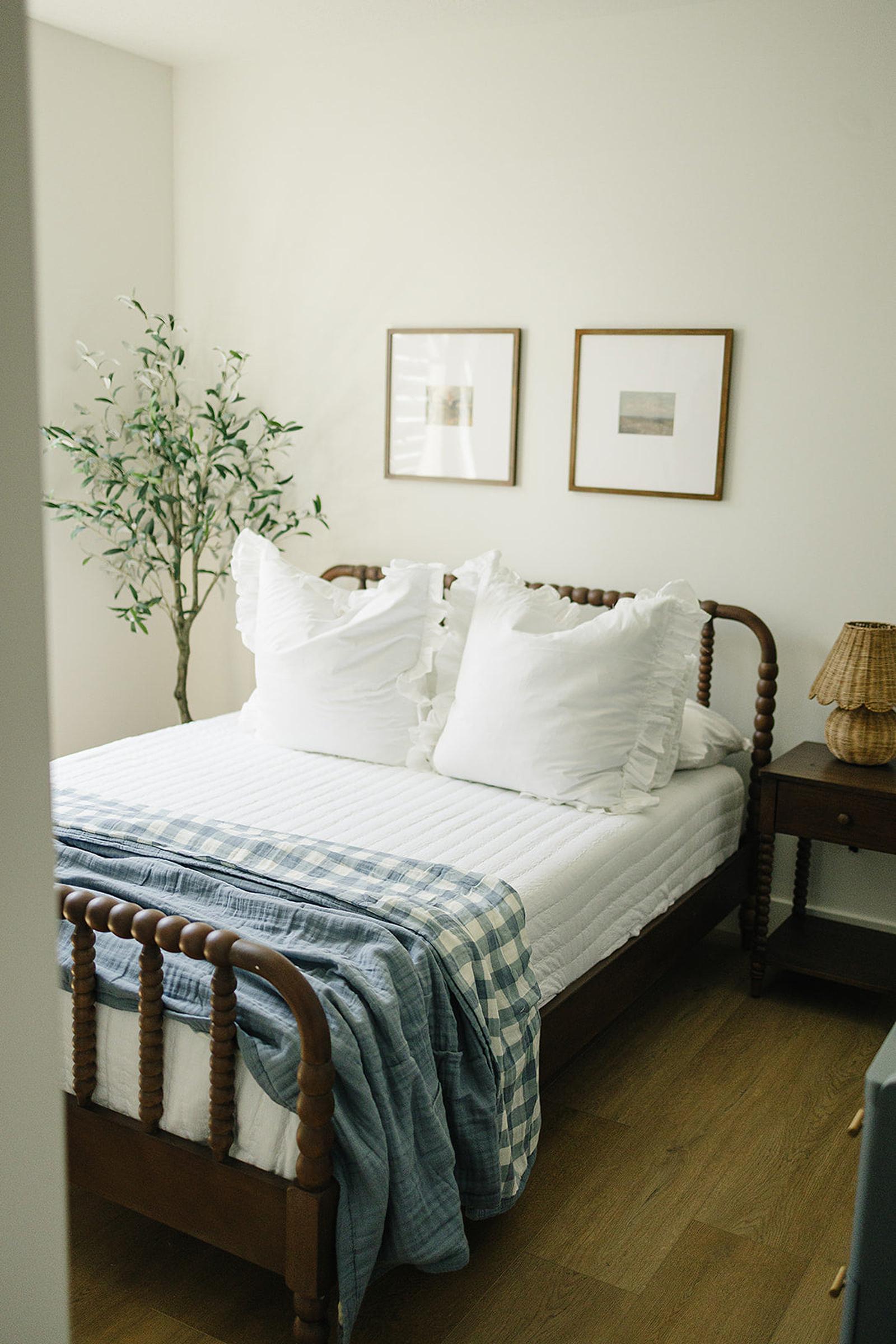 Dusty Blue Gingham Twin Muslin Quilt, 100% Cotton, Stylish, Gender Neutral, Baby