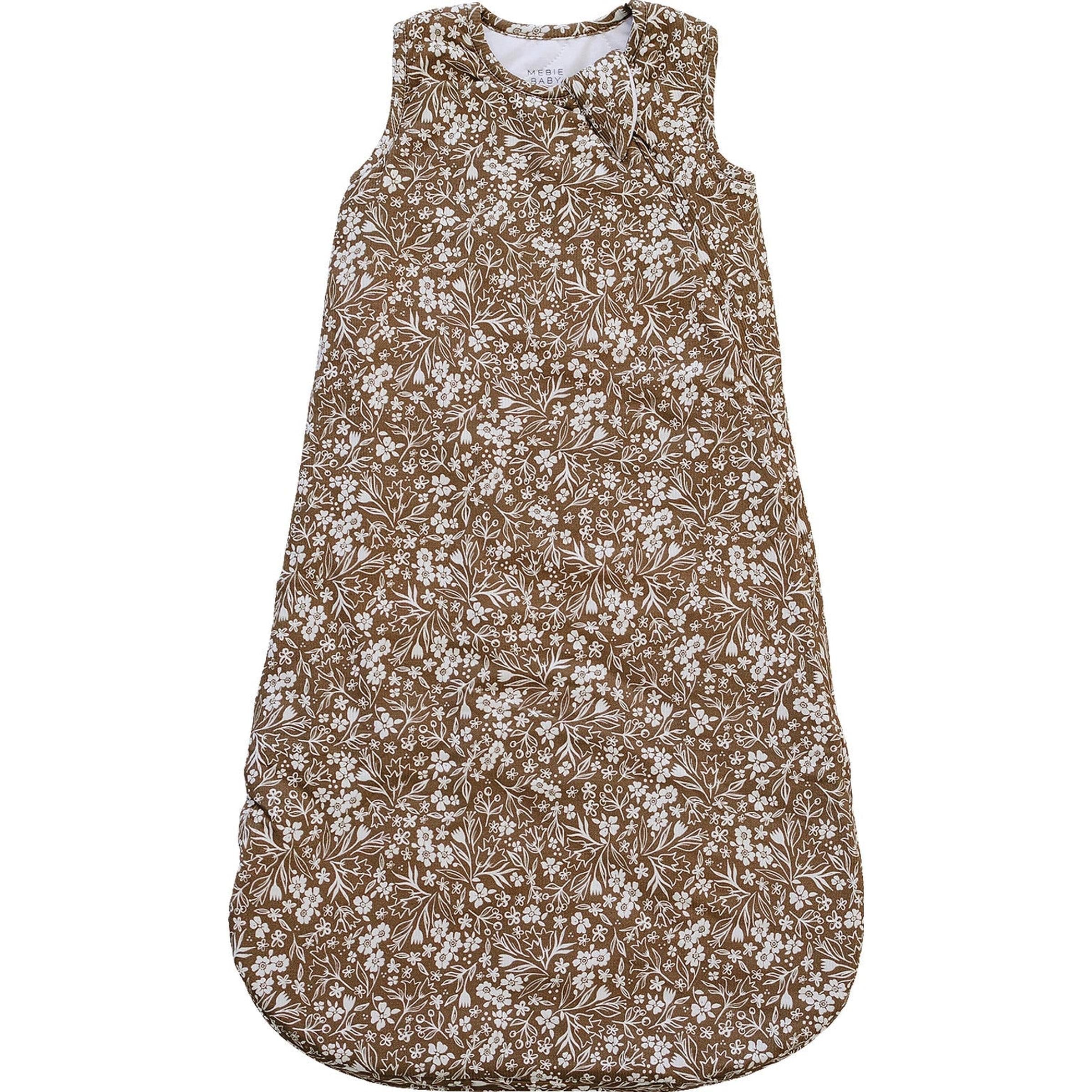 Brown Floral Bamboo Baby Sleep Sack